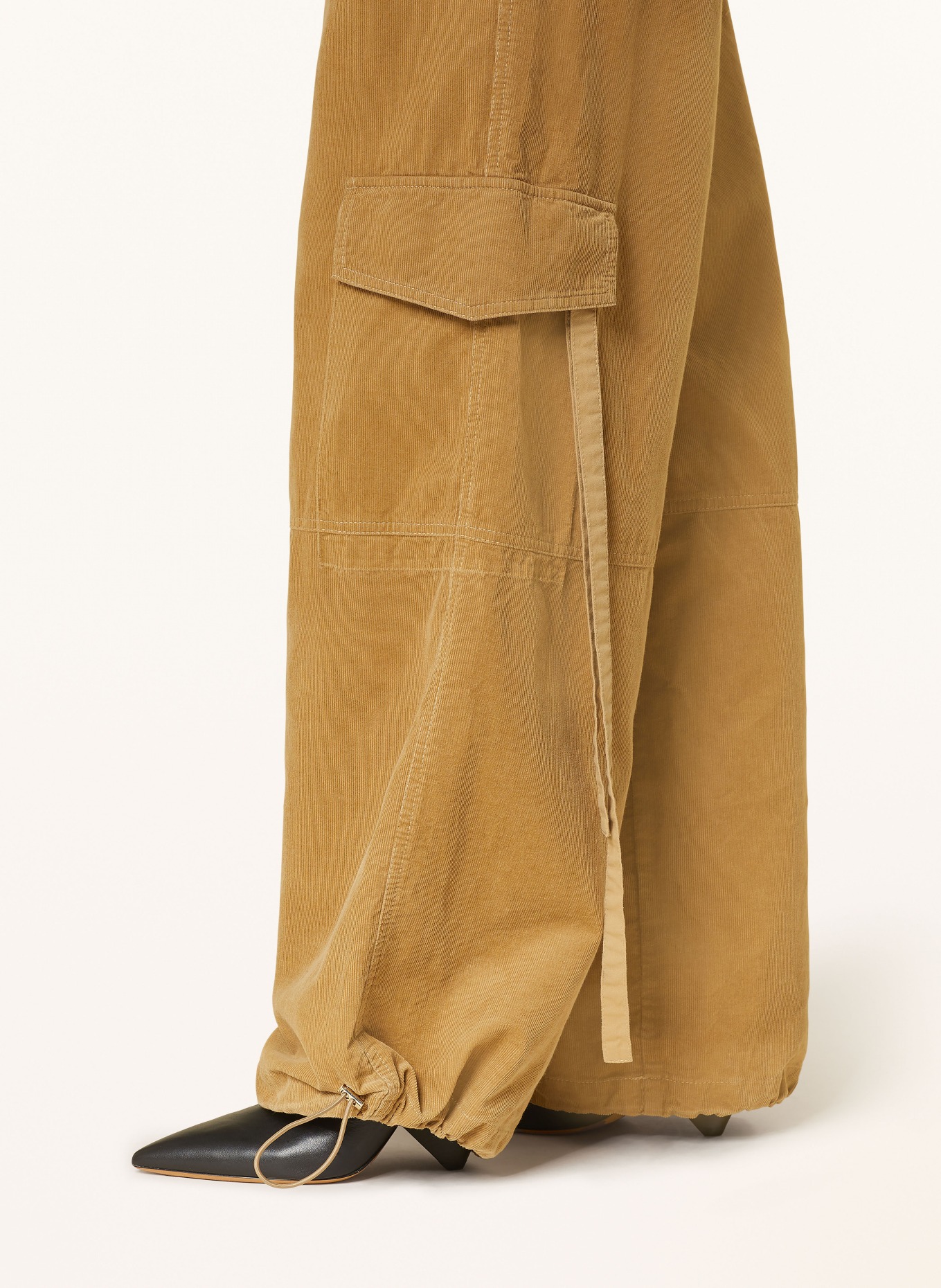 DOROTHEE SCHUMACHER Cargo pants TWISTED STRUCTURE made of corduroy: CAMEL