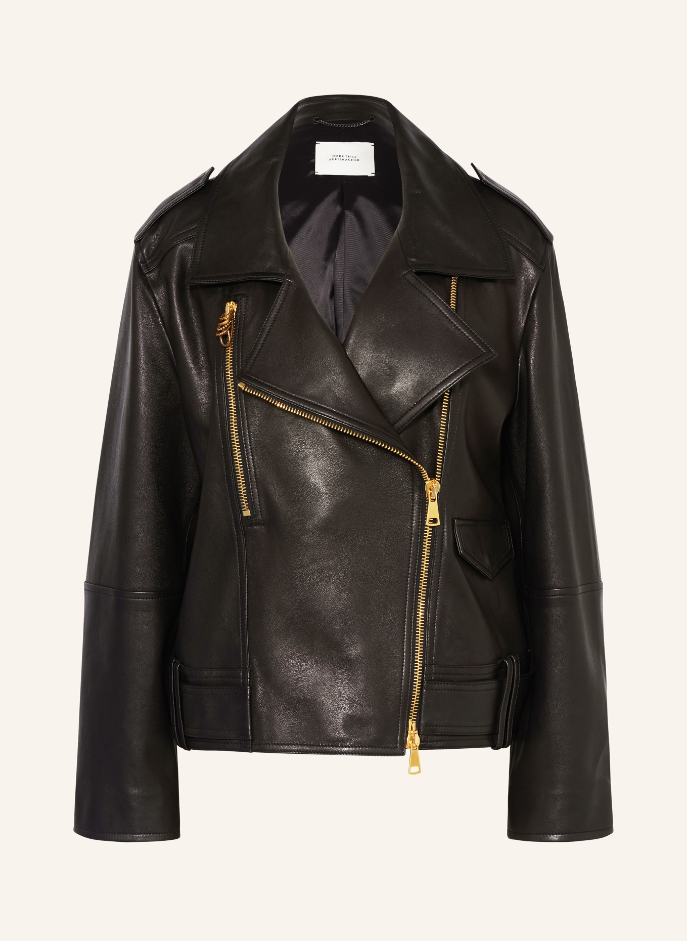 DOROTHEE SCHUMACHER Biker jacket SLEEK STATEMENT in leather look