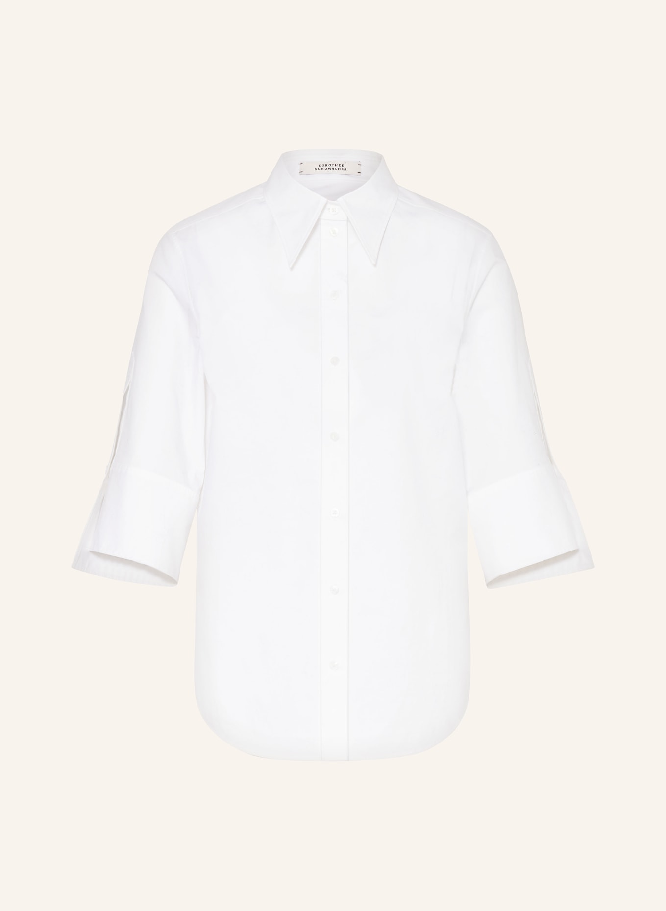 DOROTHEE SCHUMACHER Shirt blouse POPLIN POWER with 3/4 sleeves, Color: WHITE (Image 1)