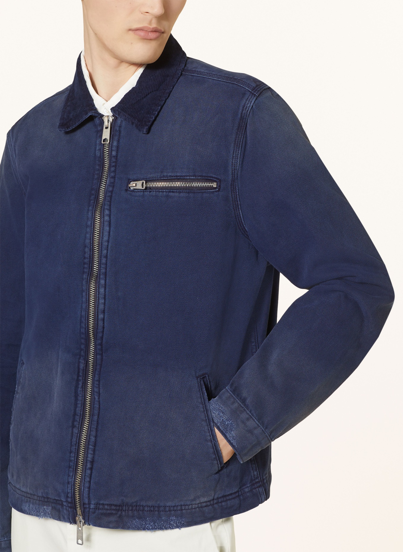 ALLSAINTS Denim jacket ROTHWELL, Color: DARK BLUE (Image 4)