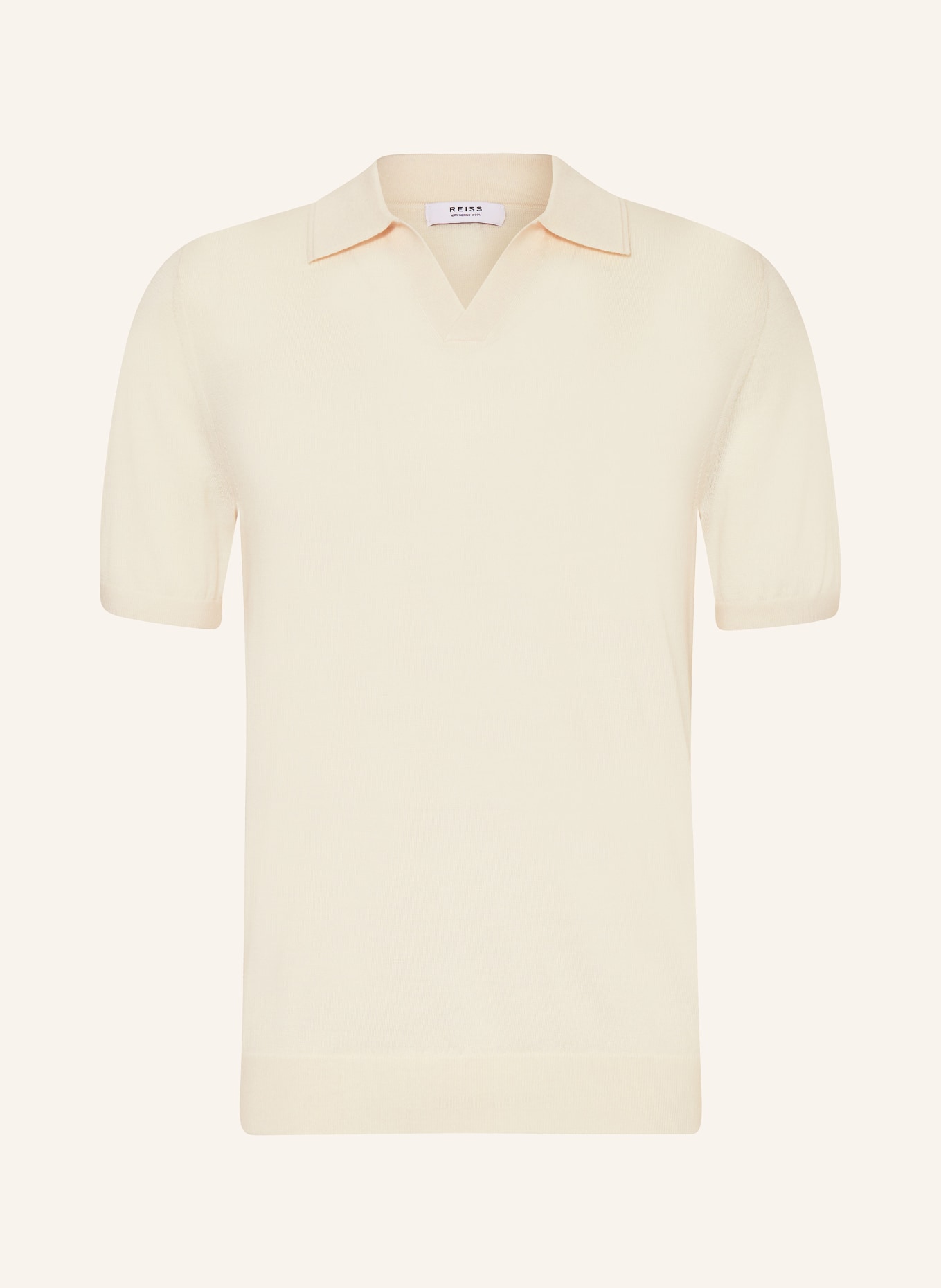 REISS Knitted polo shirt DUCHIE, Color: CREAM (Image 1)