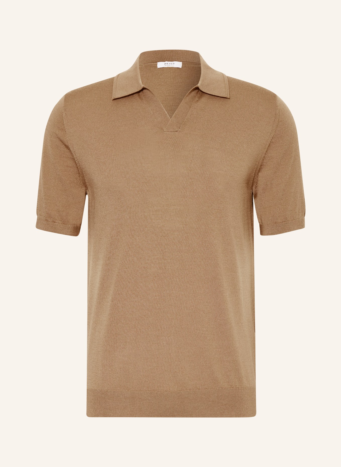 REISS Strick-Poloshirt DUCHIE, Farbe: CAMEL (Bild 1)