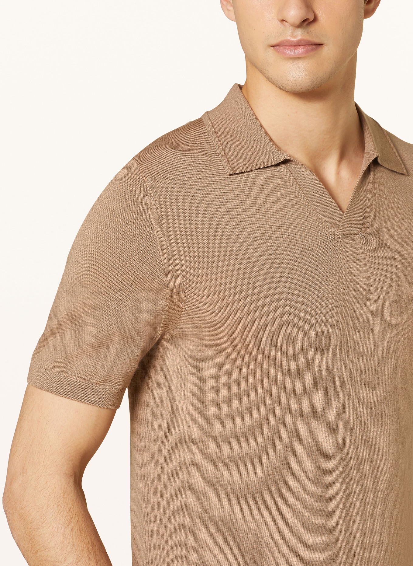 REISS Strick-Poloshirt DUCHIE, Farbe: CAMEL (Bild 4)
