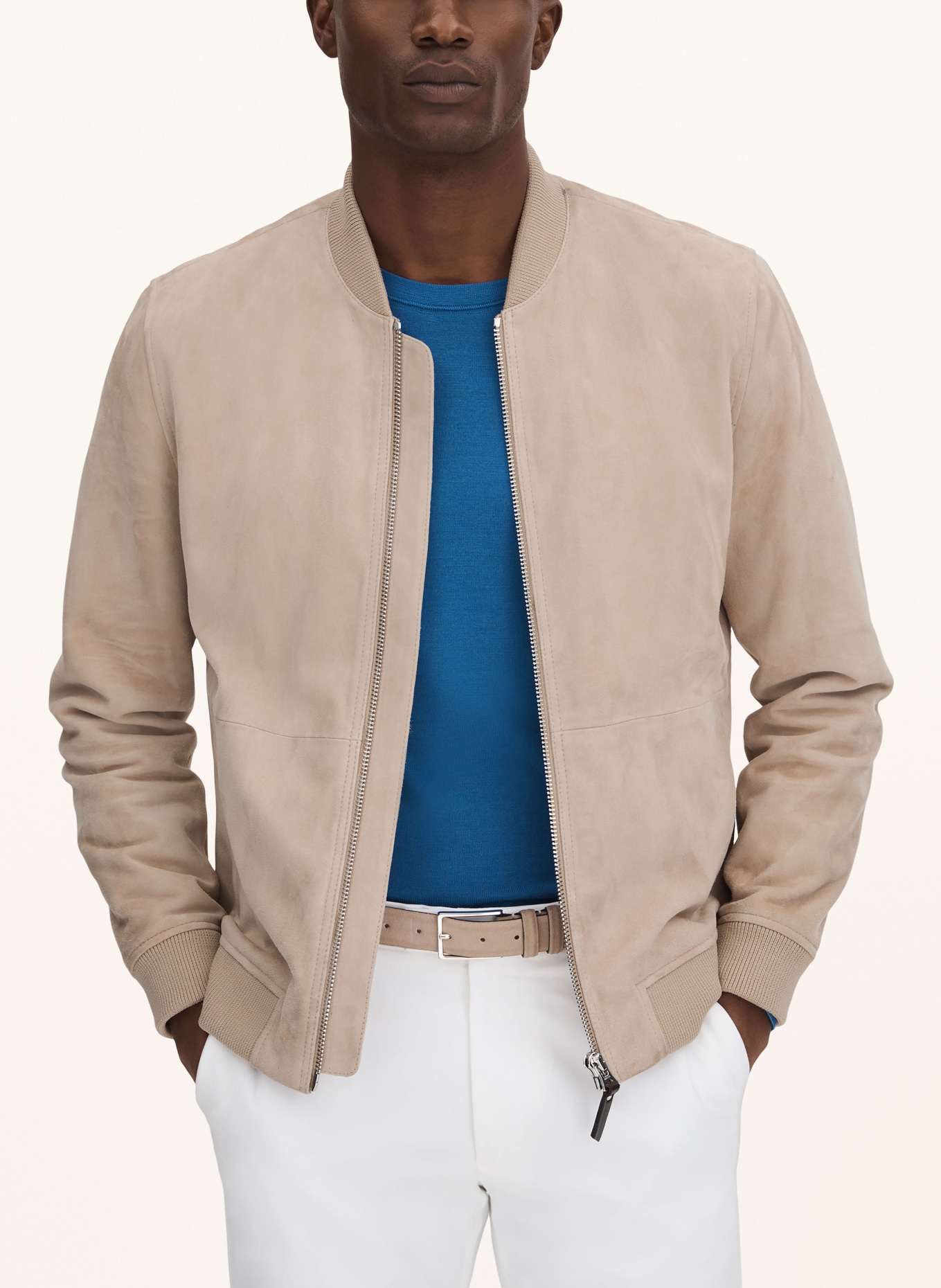 REISS Leather jacket DILAN, Color: BEIGE (Image 2)