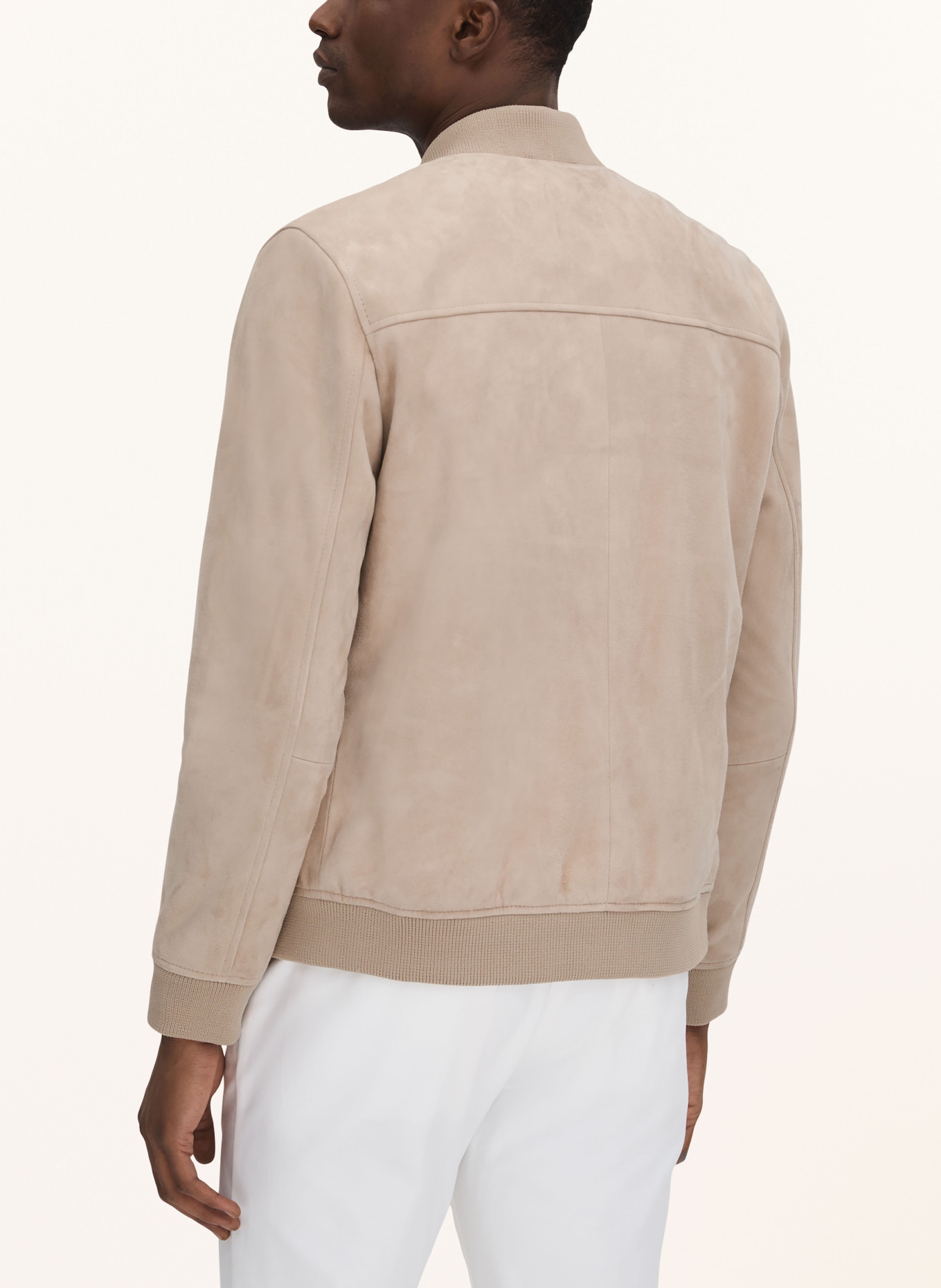 REISS Leather jacket DILAN, Color: BEIGE (Image 3)
