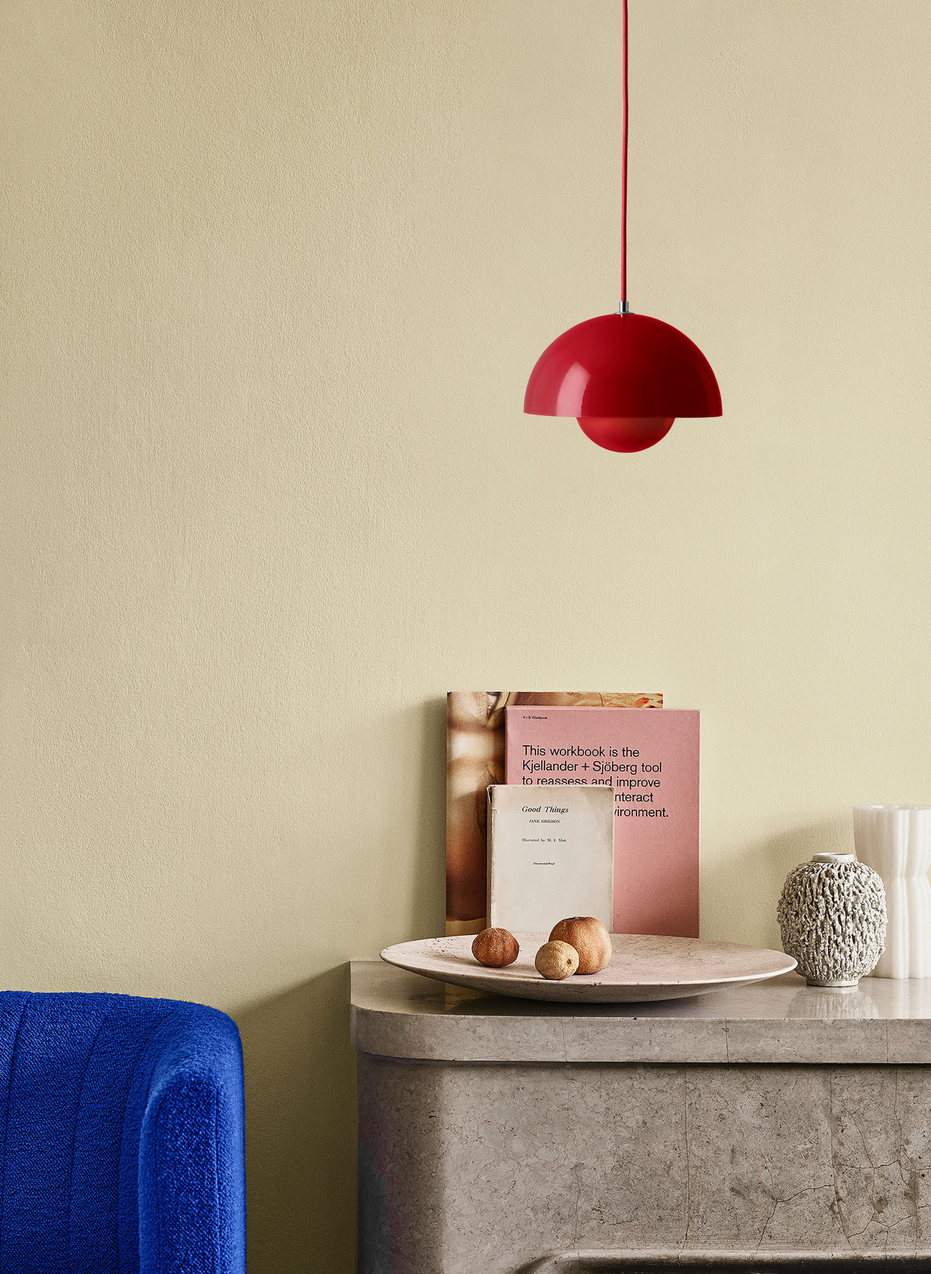 &Tradition Pendelleuchte FLOWERPOT VP1: ROT
