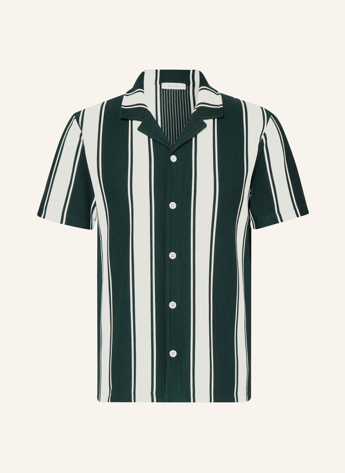 REISS Resort shirt ALTON regular fit, Color: DARK GREEN/ WHITE (Image 1)