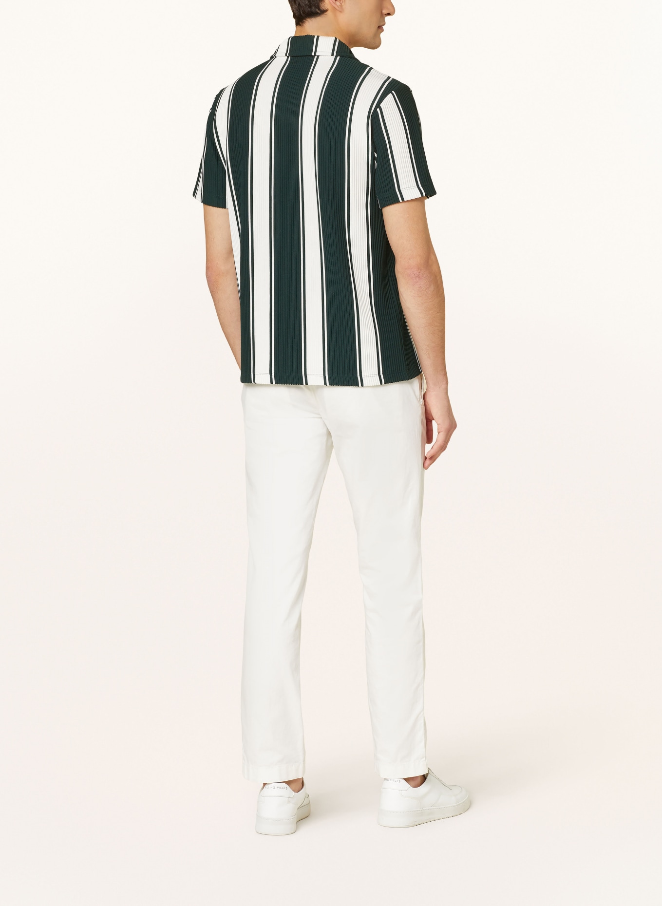 REISS Resort shirt ALTON regular fit, Color: DARK GREEN/ WHITE (Image 3)