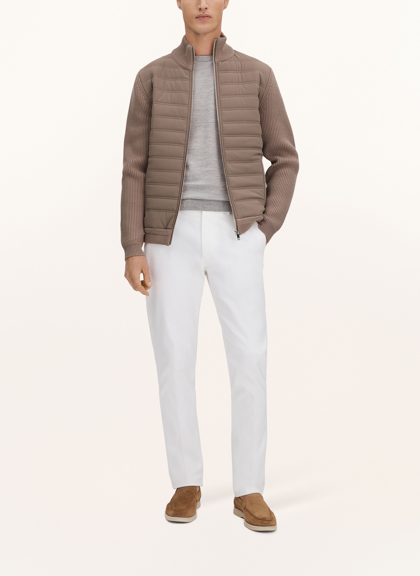REISS Jacket SOUTHEND in mixed materials, Color: LIGHT BROWN (Image 2)