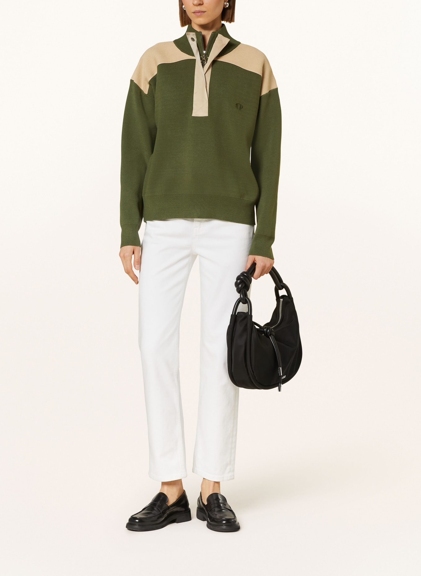 CLAUDIE PIERLOT Pullover, Farbe: GRÜN/ BEIGE (Bild 2)