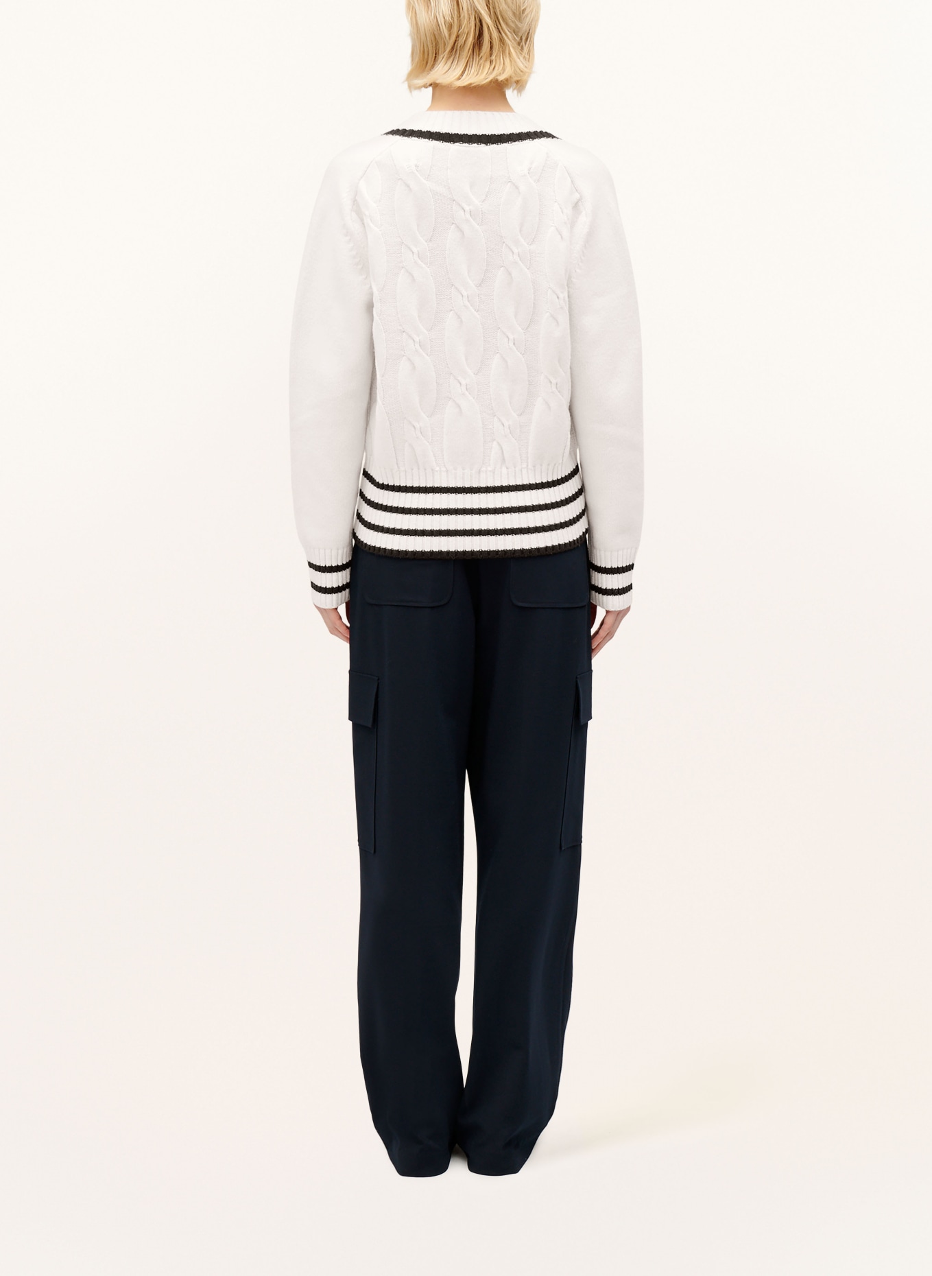 CLAUDIE PIERLOT Sweter, Kolor: ECRU/ GRANATOWY (Obrazek 3)