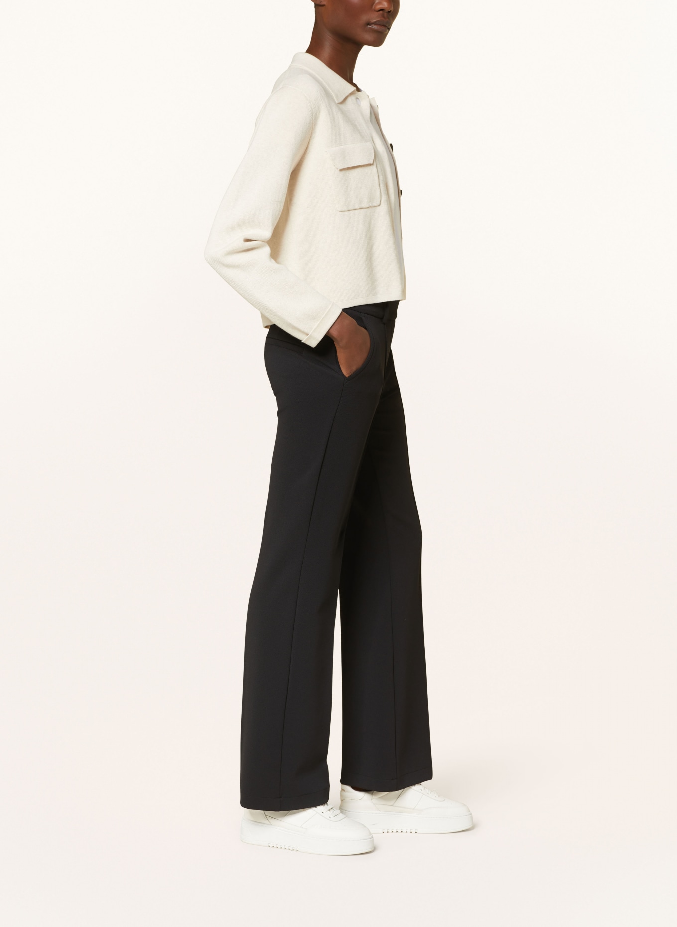 CAMBIO Wide leg trousers FRANCOISE: BLACK