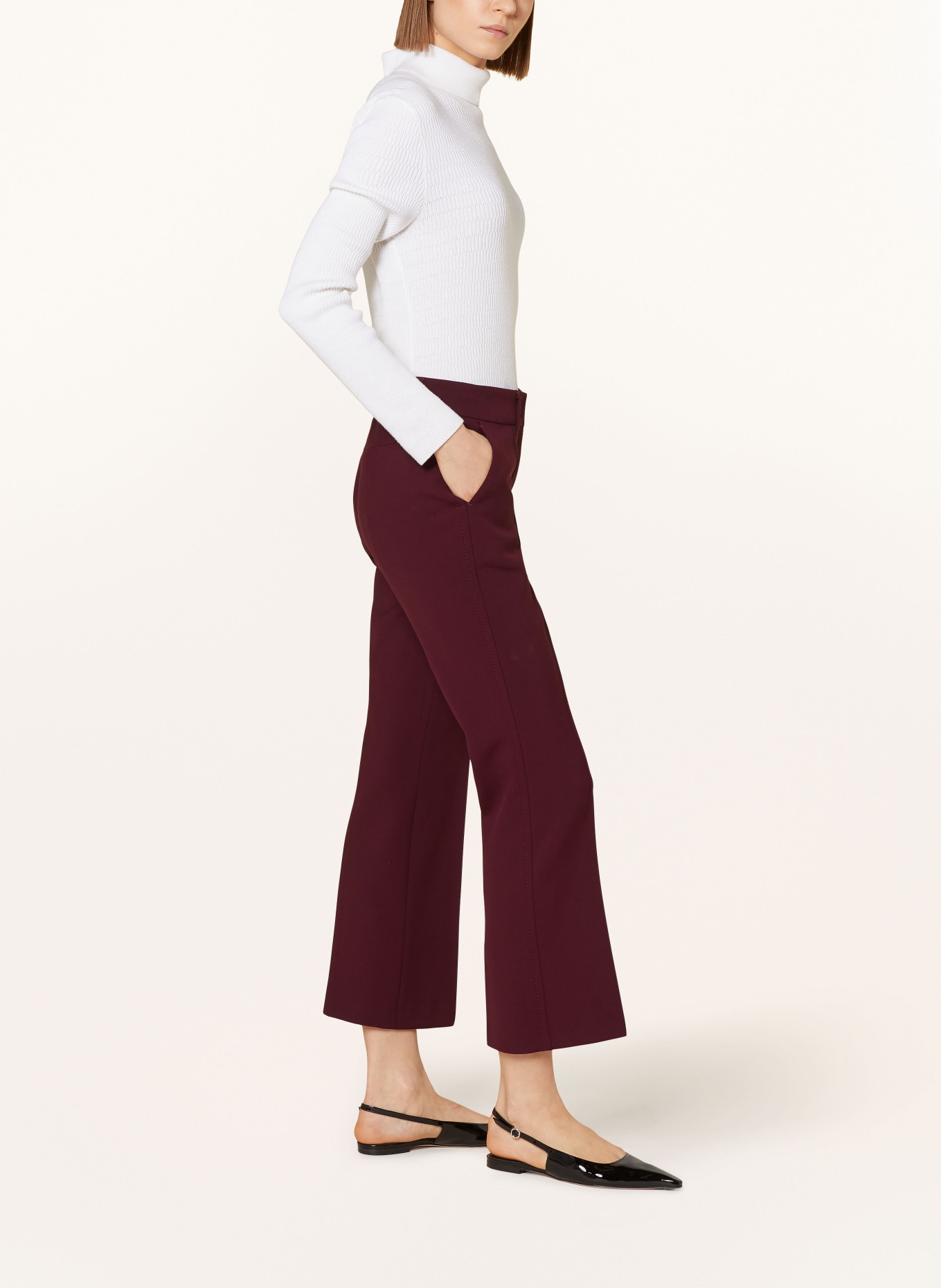 CAMBIO Bootcut trousers FARAH, Color: DARK RED (Image 4)