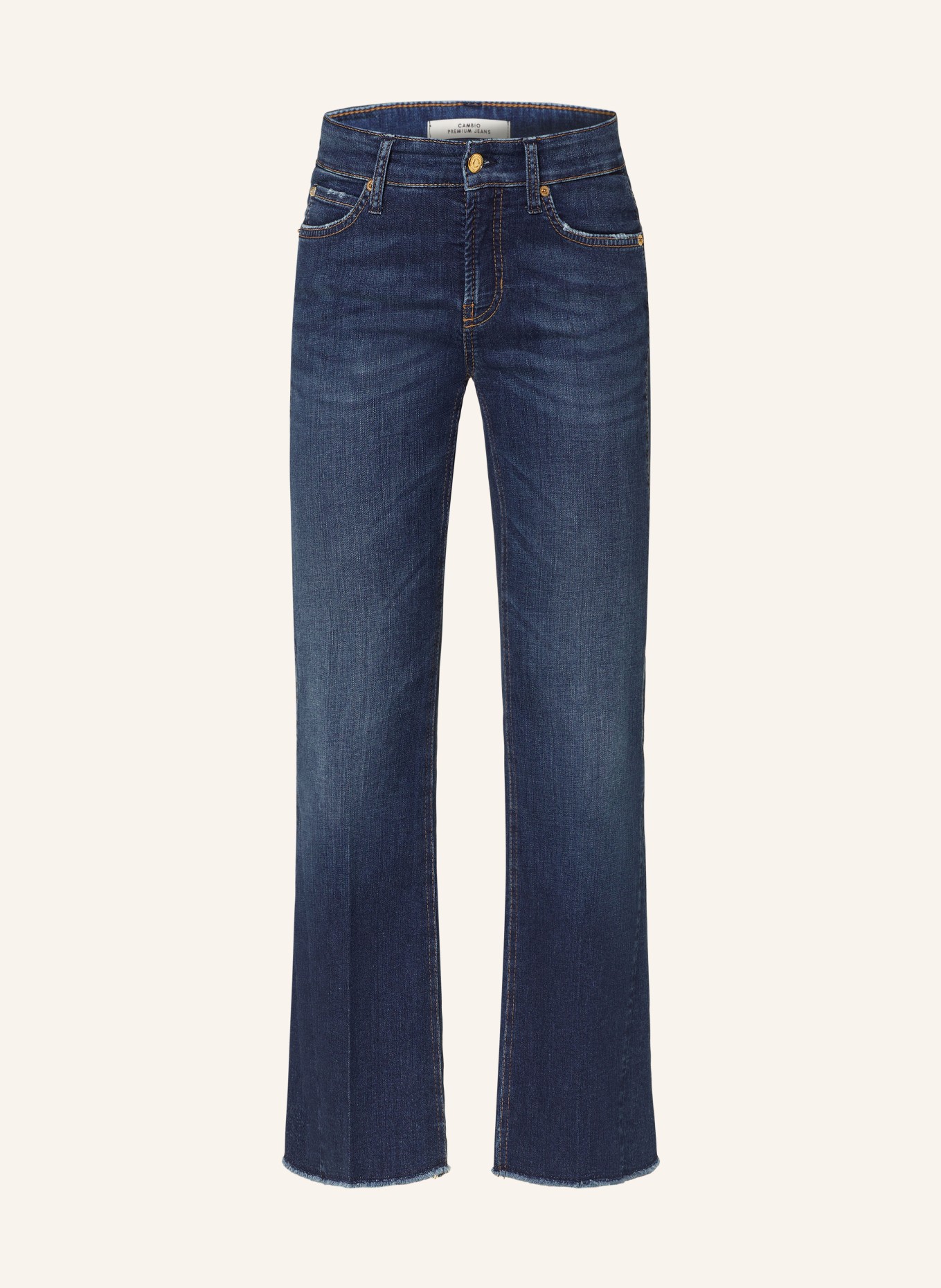 CAMBIO Bootcut jeans FRANCESCA, Color: 5248 fem. dark used fringed he (Image 1)