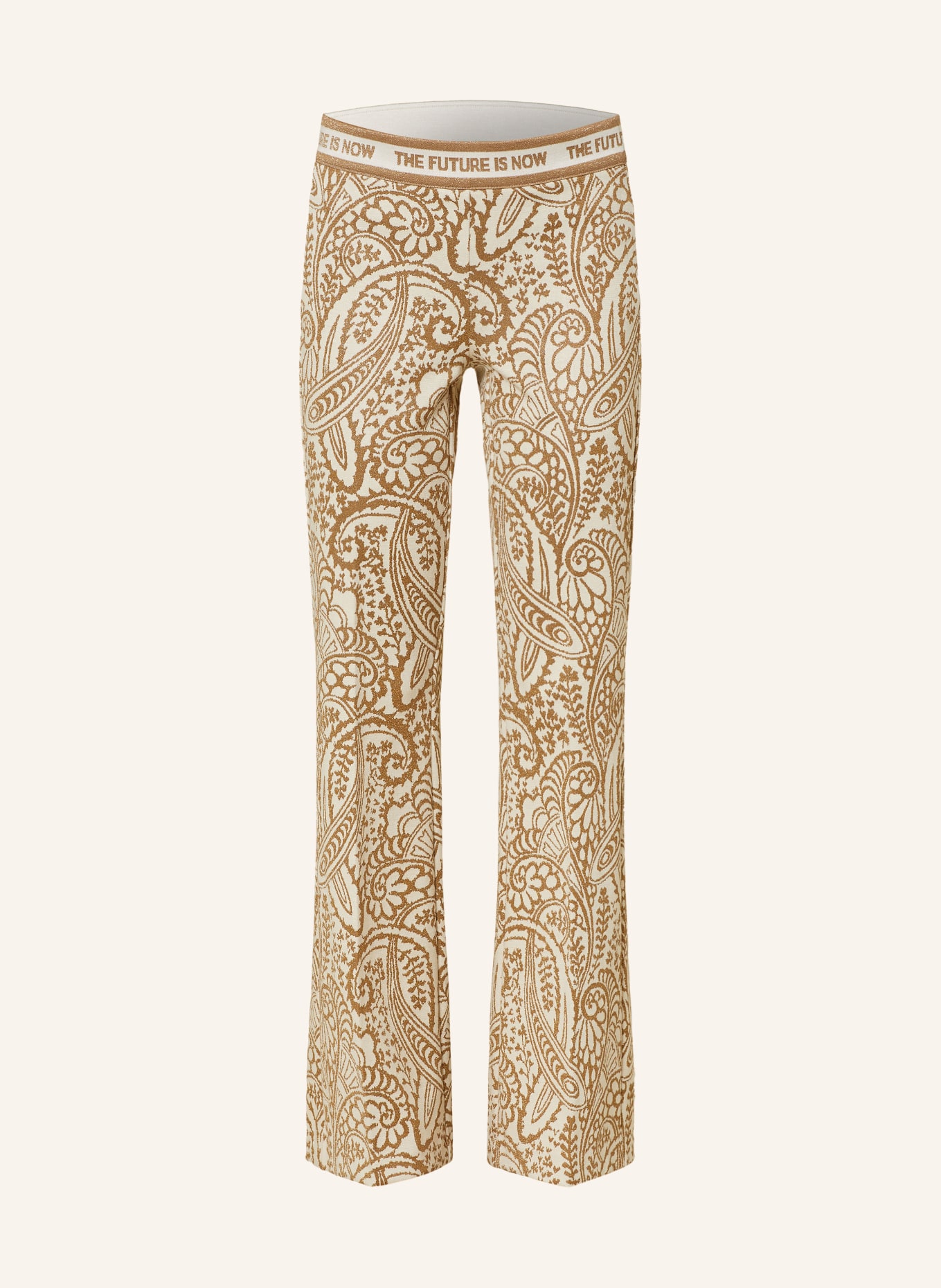CAMBIO Bootcut trousers FRANCIS with glitter thread, Color: BEIGE/ CREAM (Image 1)