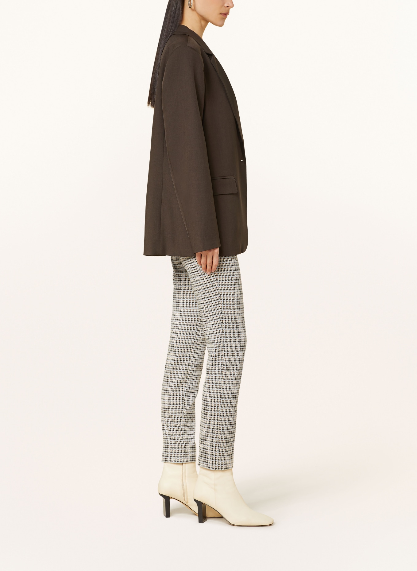 CAMBIO Trousers ROS: CREAM / LIGHT BLUE / BLACK