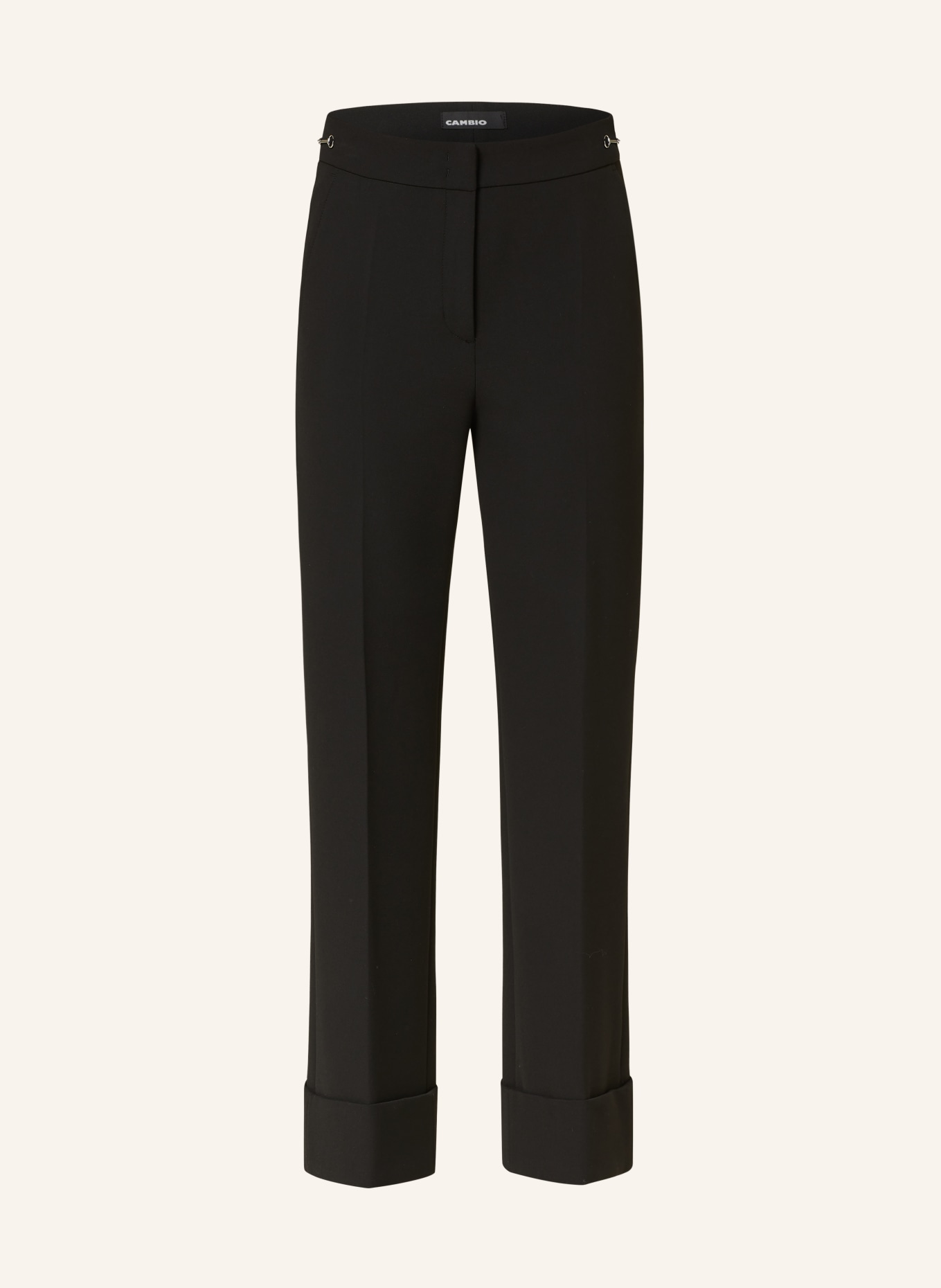 CAMBIO Wide leg trousers, Color: BLACK (Image 1)