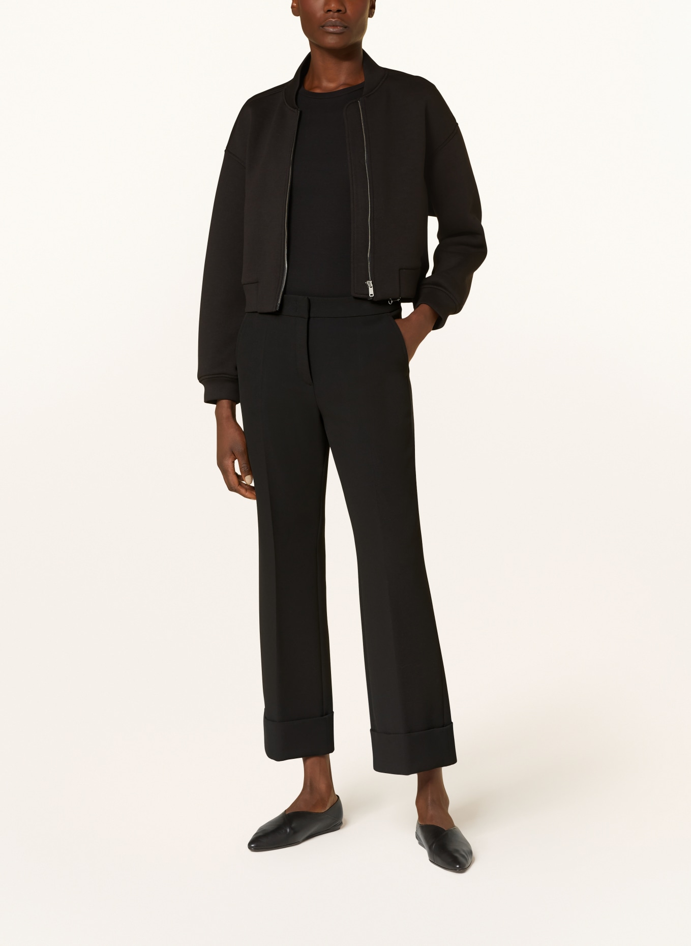 CAMBIO Wide leg trousers, Color: BLACK (Image 2)