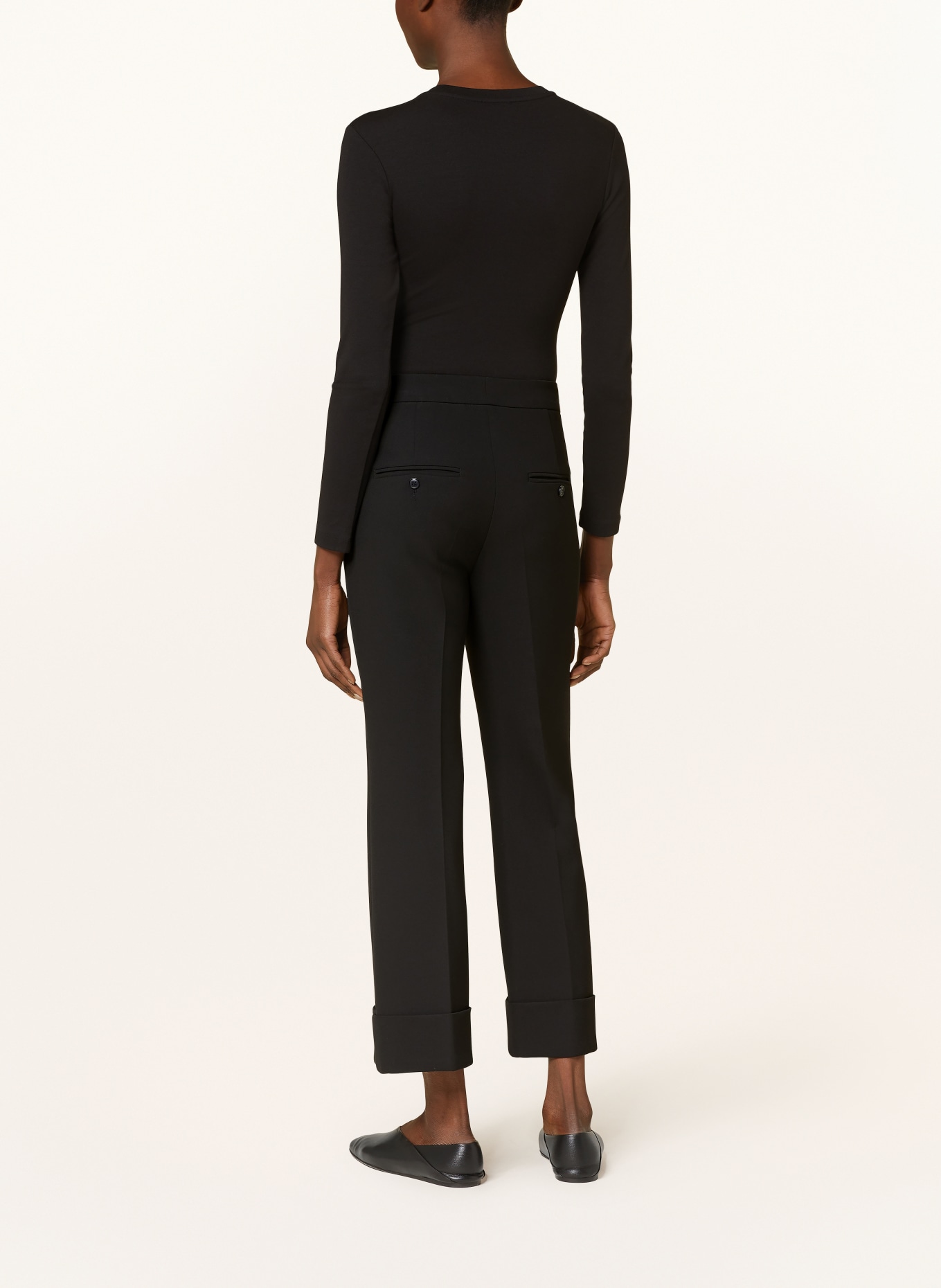 CAMBIO Wide leg trousers, Color: BLACK (Image 3)