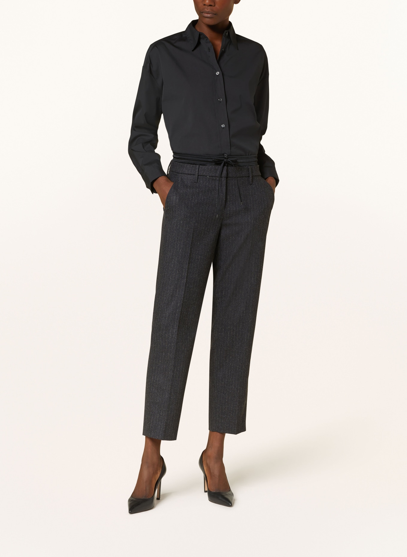 CAMBIO Wide leg trousers KAREN, Color: DARK GRAY (Image 2)