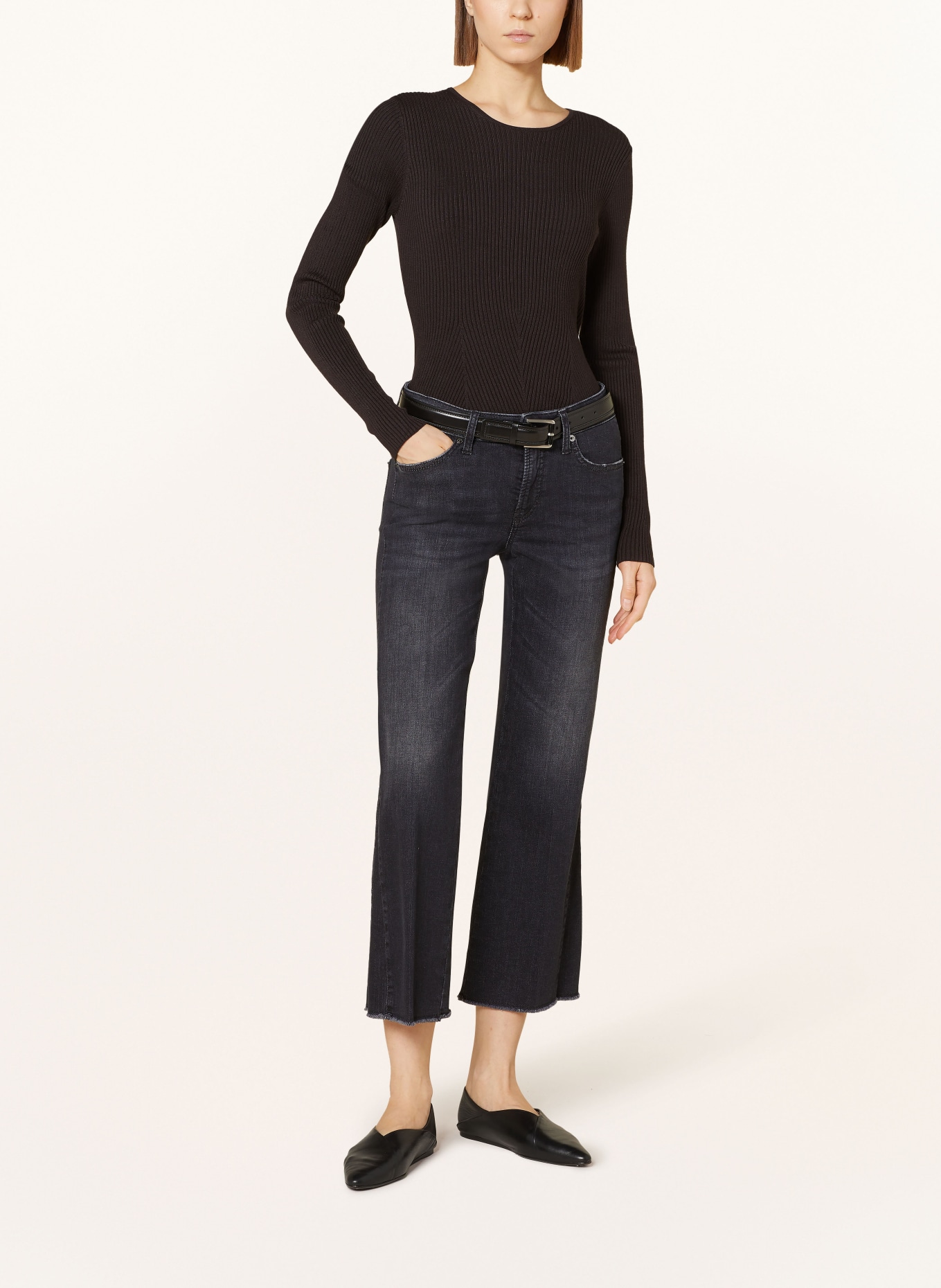 CAMBIO Bootcut jeans FRANCESCA, Color: 5248 fem. dark used fringed he (Image 2)