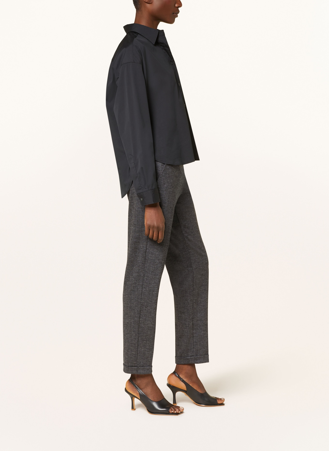 CAMBIO Trousers KIM: DARK GRAY / GRAY