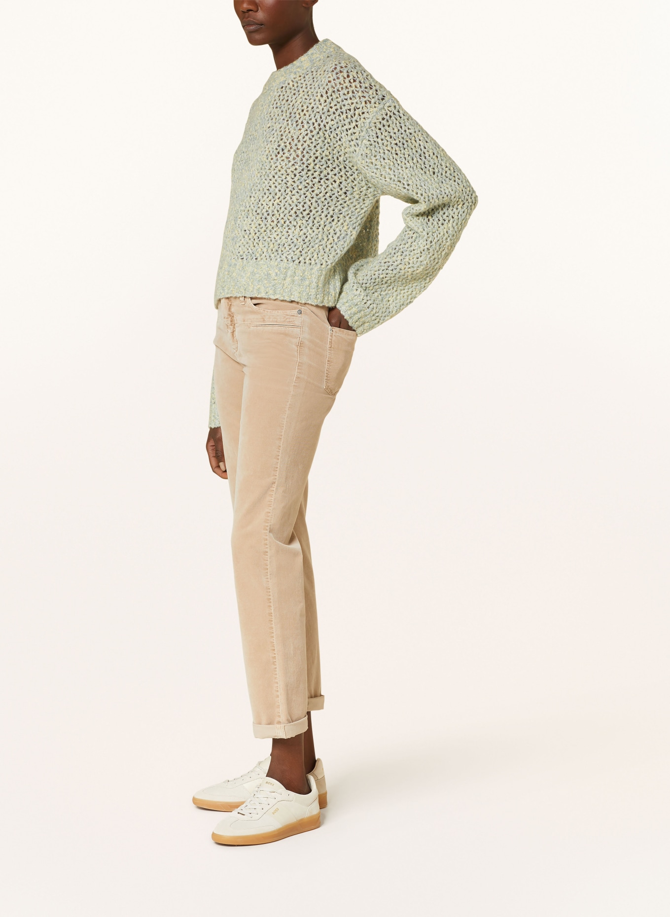 CAMBIO Trousers PEARLIE: 754 Green oat