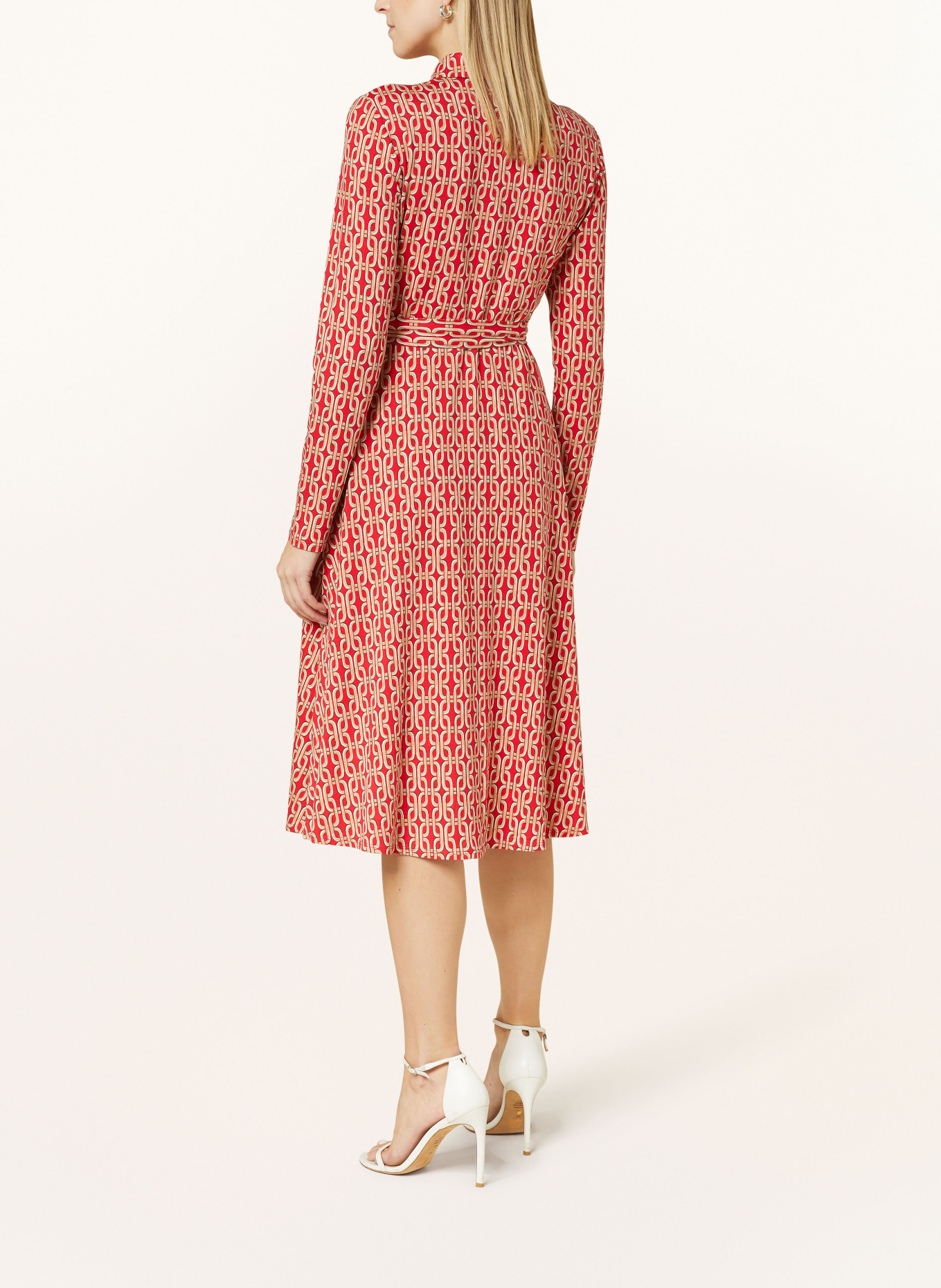 HOBBS Shirt dress CLARICE, Color: RED/ BEIGE (Image 3)