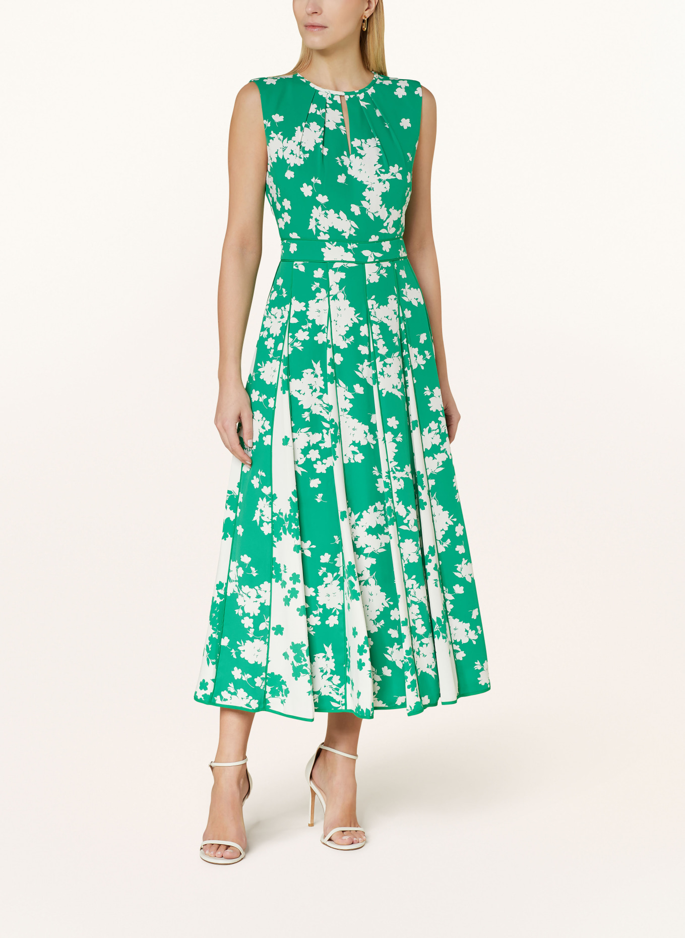 HOBBS Dress ANGELICA with cut-out, Color: GREEN/ WHITE (Image 2)