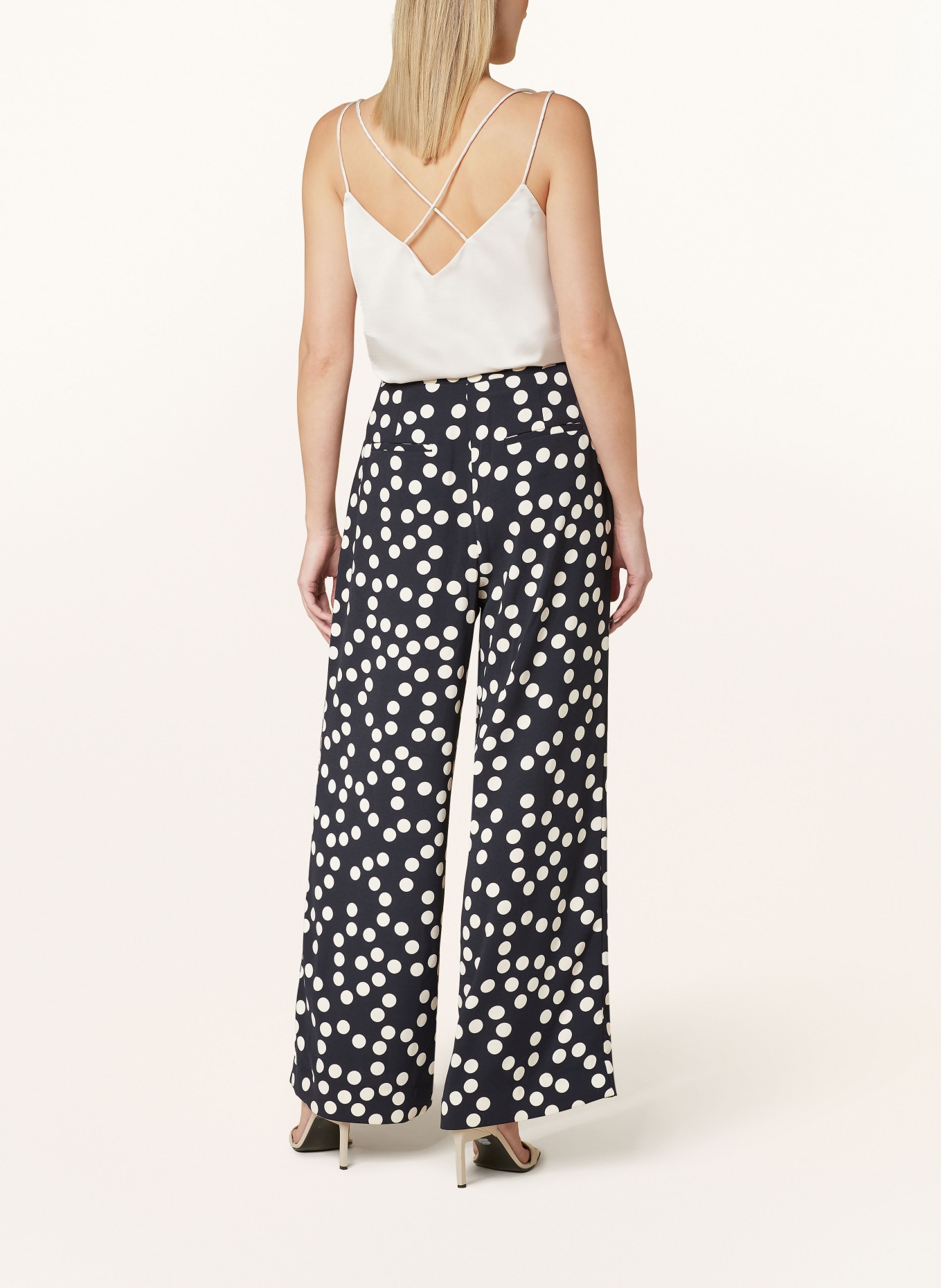 Phase Eight Wide leg trousers MAIREAD, Color: DARK BLUE/ CREAM (Image 3)