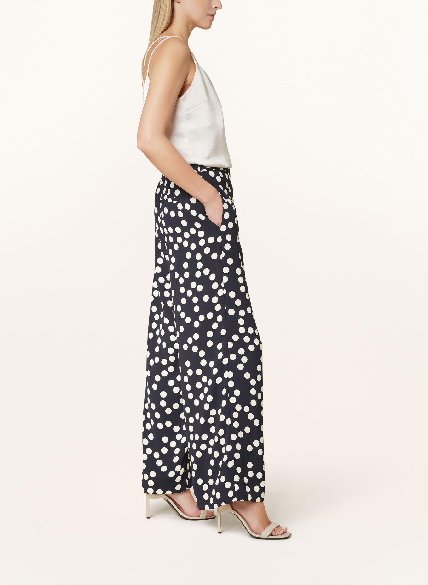 Phase Eight Wide leg trousers MAIREAD, Color: DARK BLUE/ CREAM (Image 4)