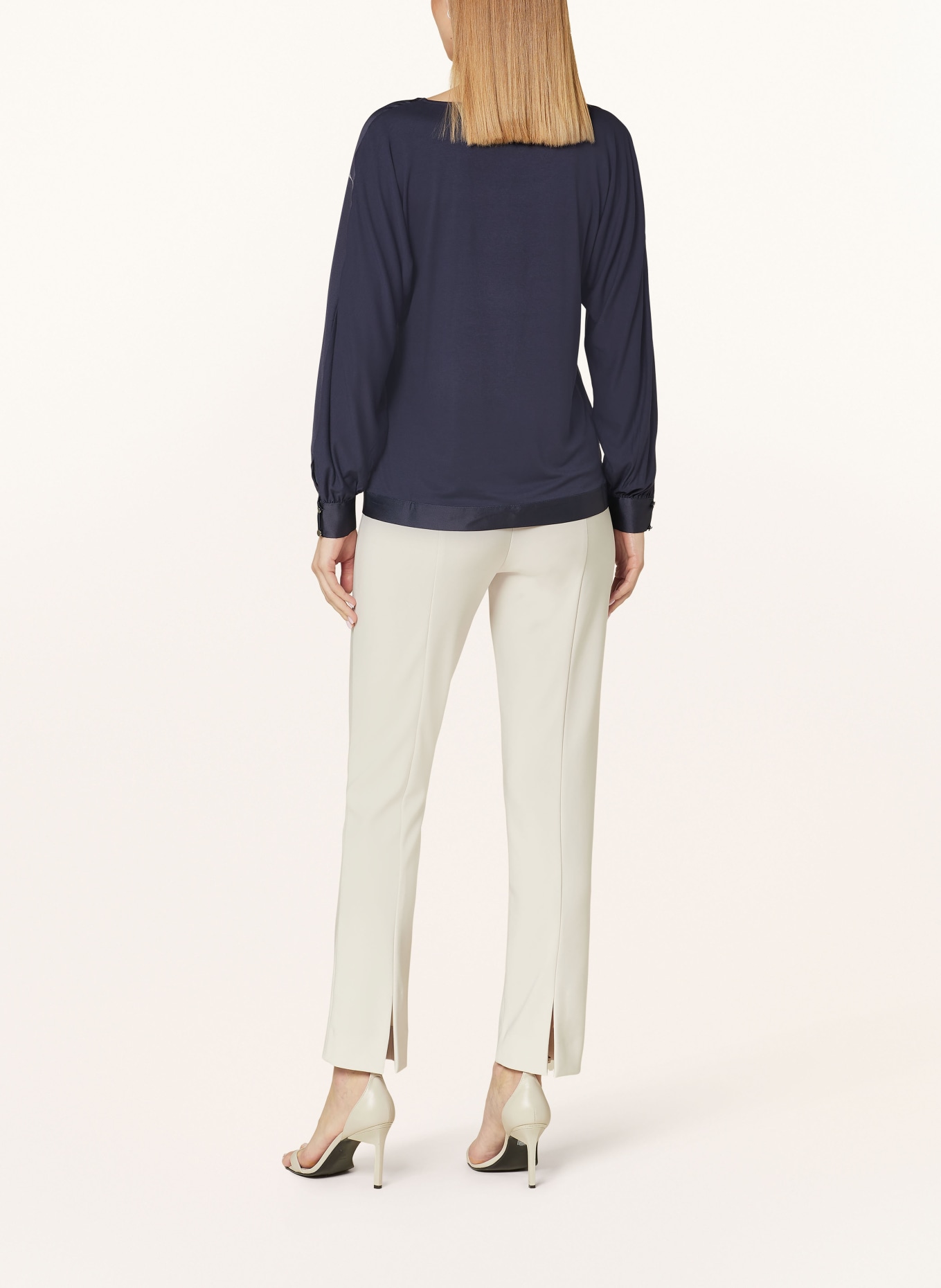 Phase Eight Shirt blouse ALORA in mixed materials, Color: DARK BLUE/ BEIGE (Image 3)