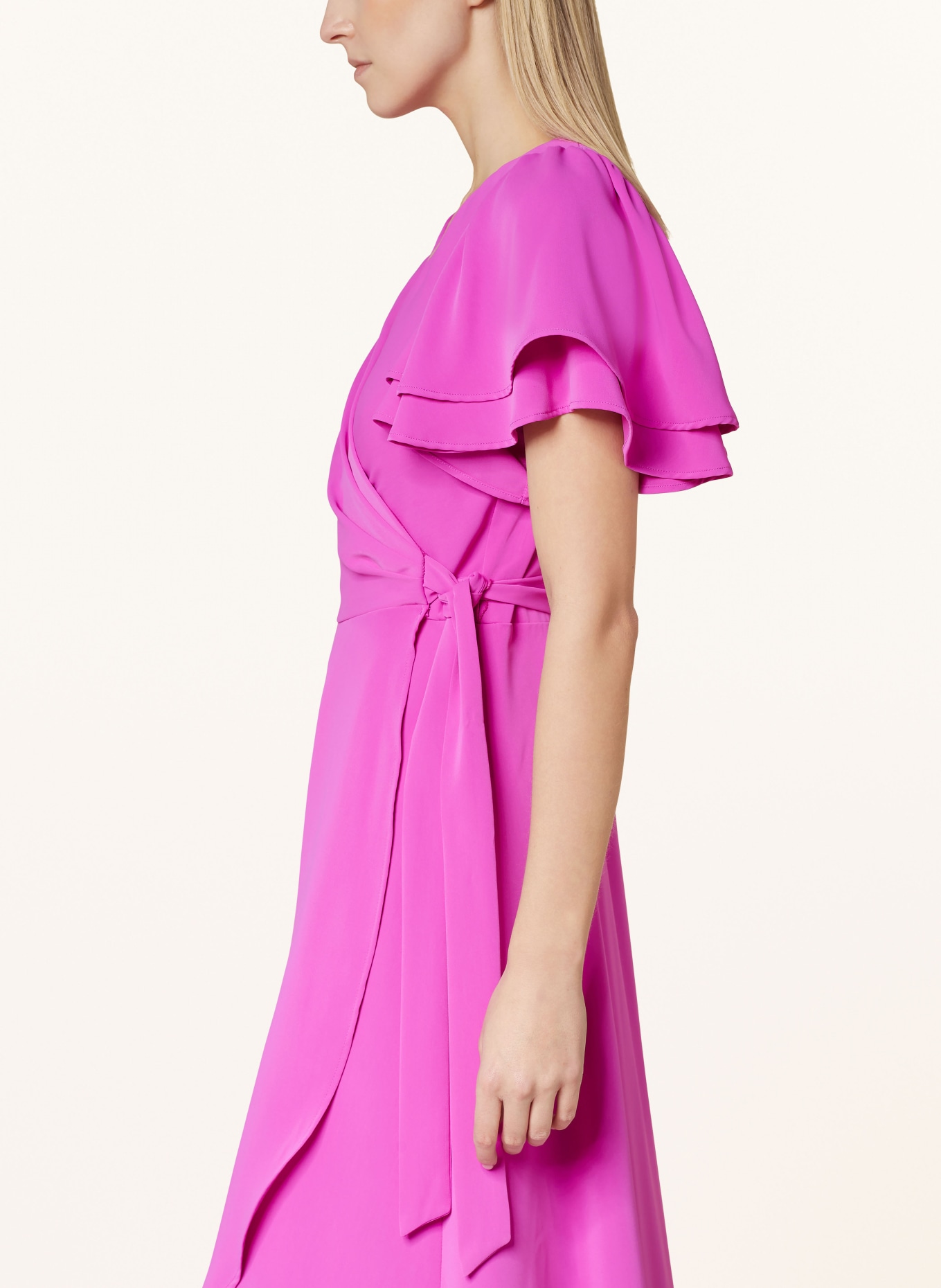 Phase Eight Wrap dress GIAN with frills, Color: NEON PURPLE (Image 4)