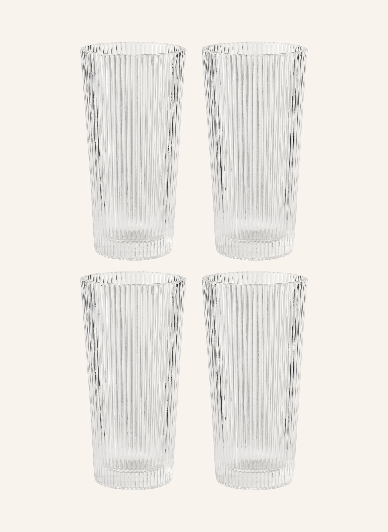 stelton Set of 4 long drink glasses PILASTRO, Color: WHITE (Image 1)