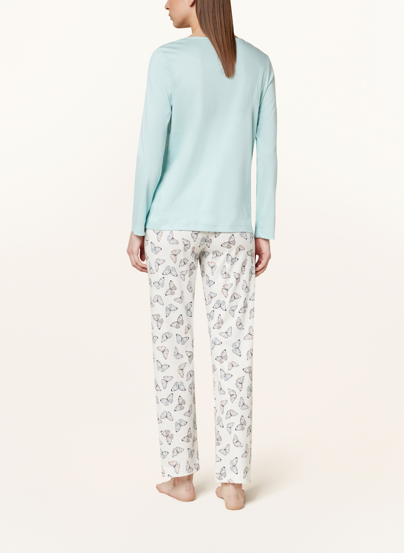 CALIDA Pajamas NIGHT LOVERS, Color: LIGHT BLUE/ WHITE/ PURPLE (Image 3)