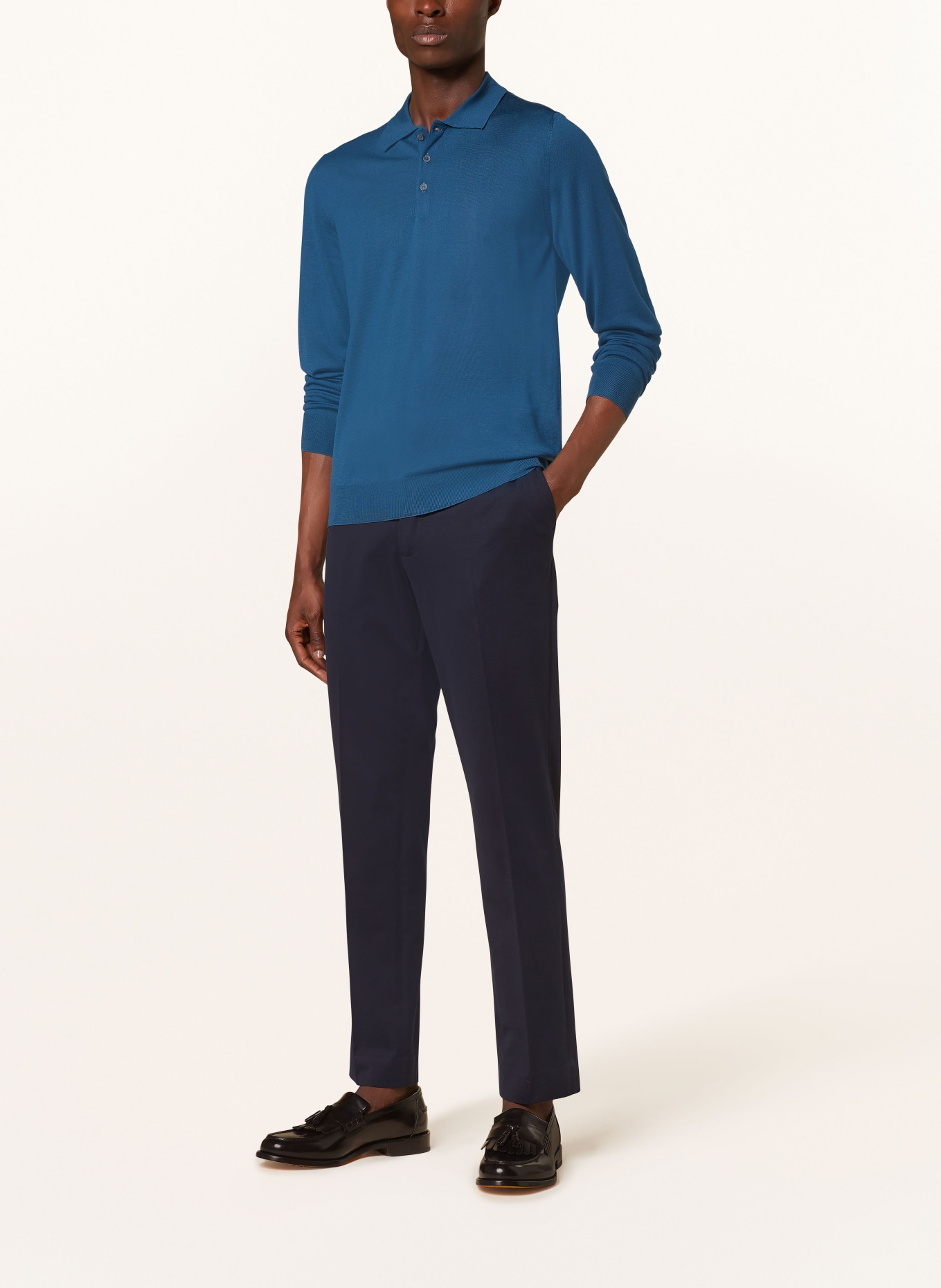 CORNELIANI Strick-Poloshirt, Farbe: BLAU (Bild 2)