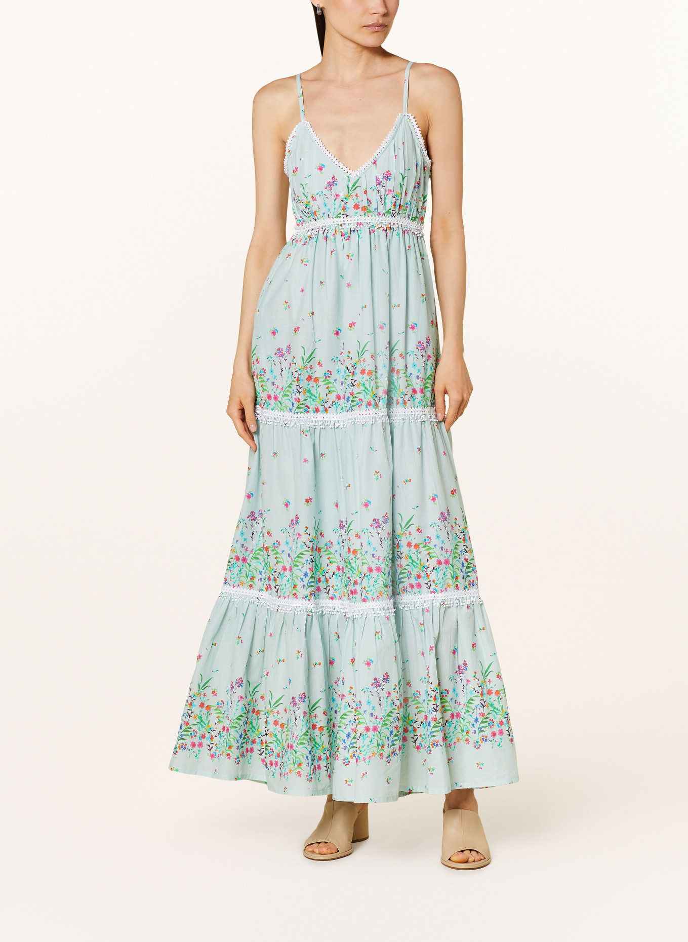 miss goodlife Kleid LITTLE FLOWERS: MINT / ROT / HELLGRÜN