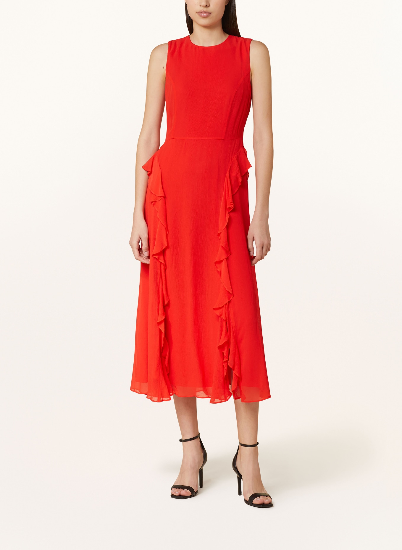 WHISTLES Dress NELLIE with frills, Color: RED (Image 2)