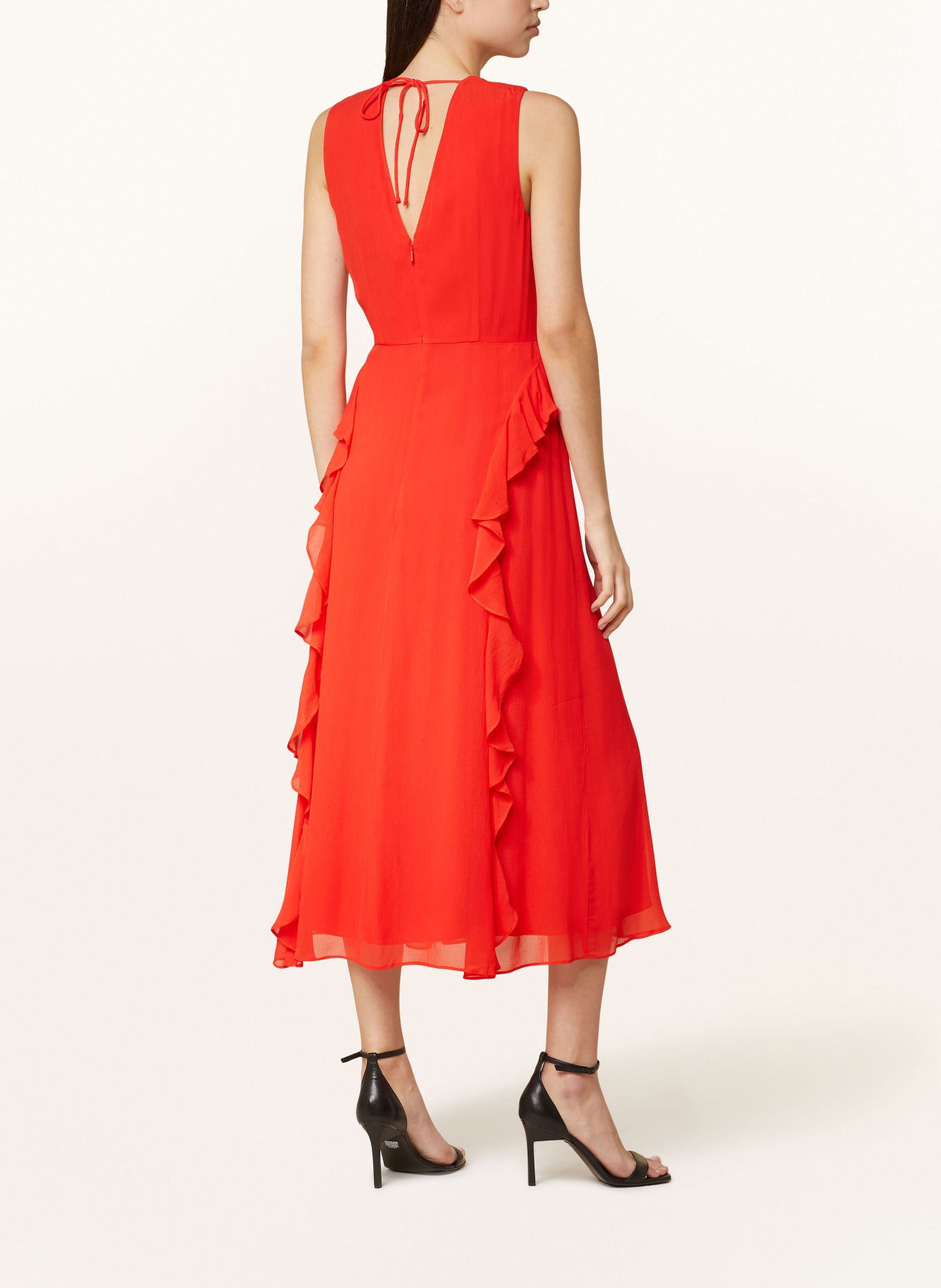 WHISTLES Dress NELLIE with frills, Color: RED (Image 3)