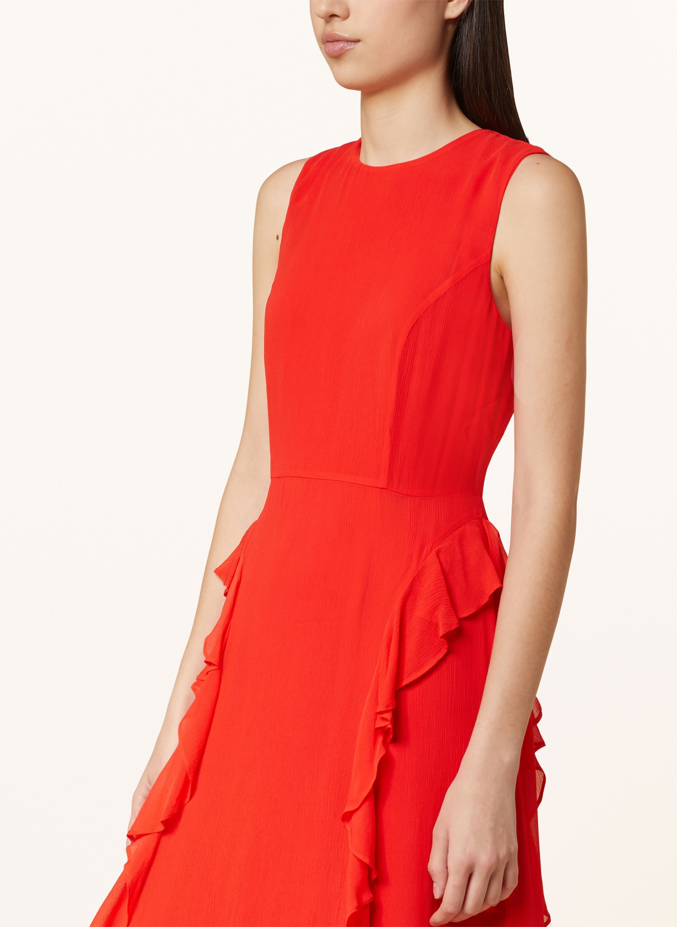 WHISTLES Dress NELLIE with frills, Color: RED (Image 4)