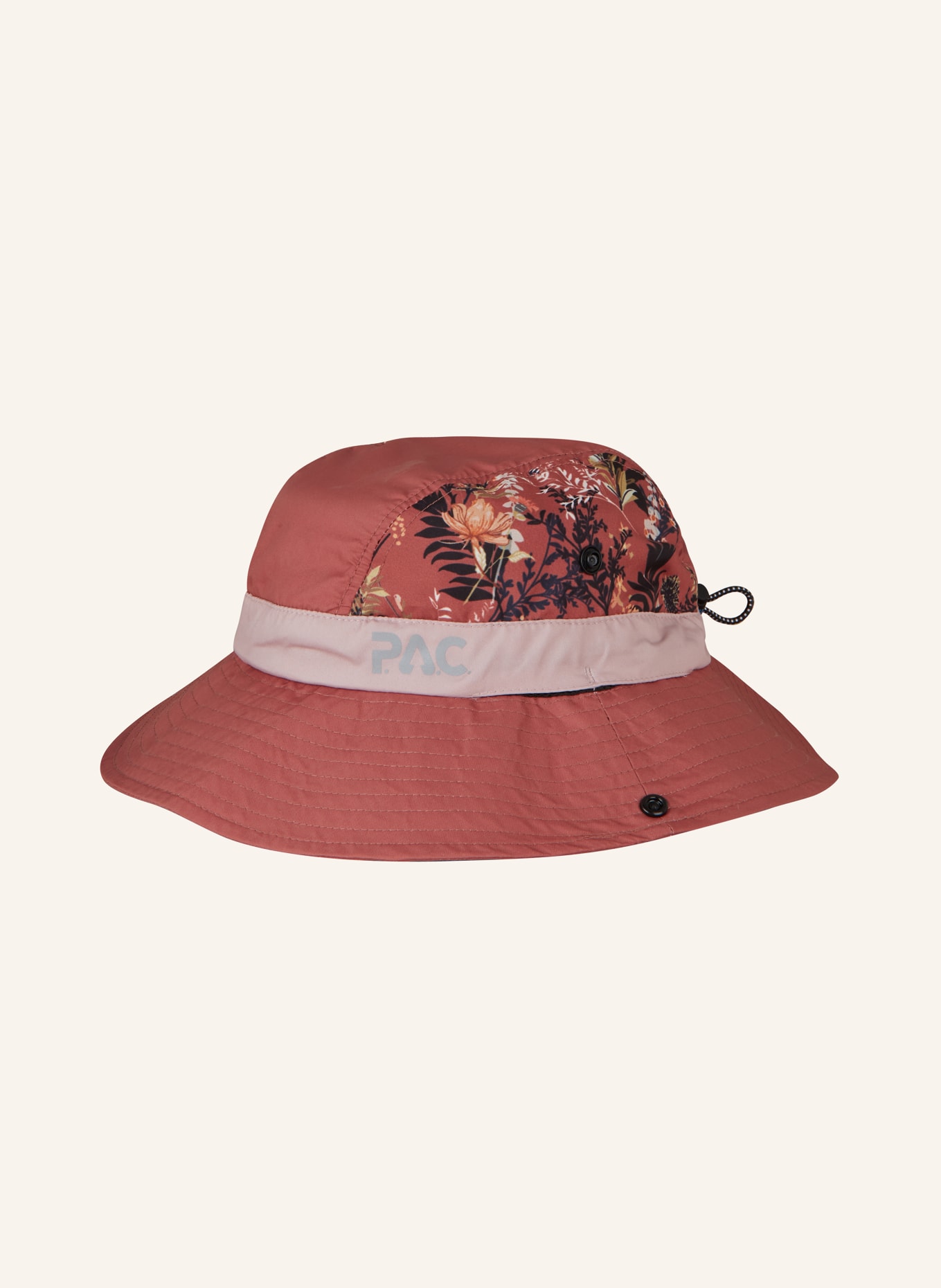 P.A.C. Bucket hat CLYDE, Color: LIGHT RED/ BLACK (Image 2)