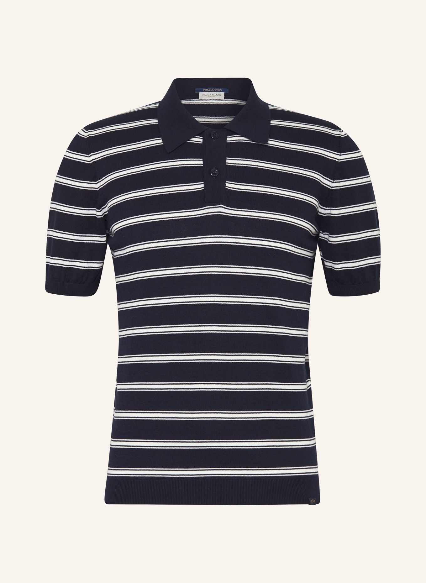PAUL & SHARK Strick-Poloshirt, Farbe: DUNKELBLAU/ WEISS (Bild 1)