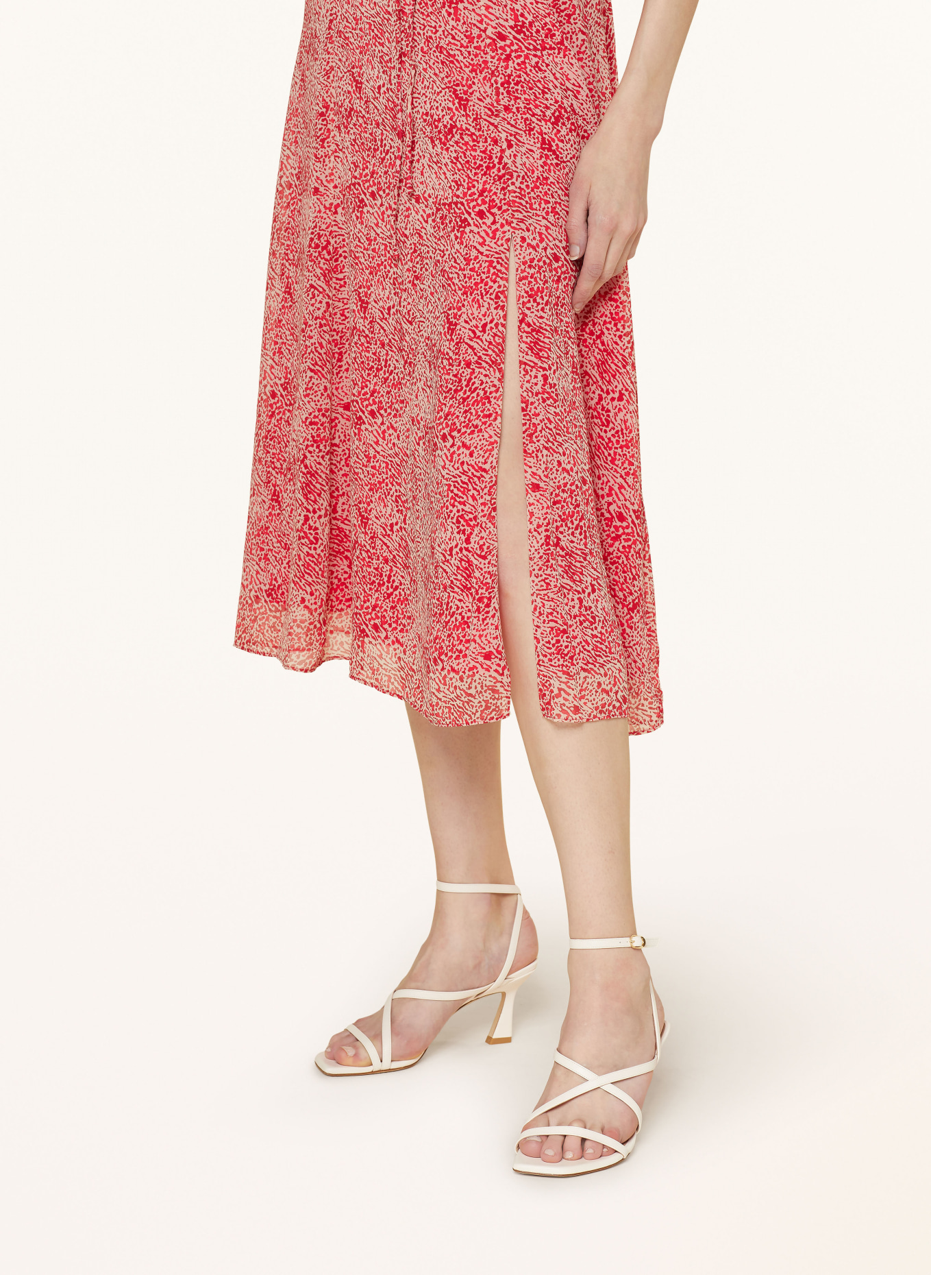 REISS Dress OLIVIA: RED / NUDE