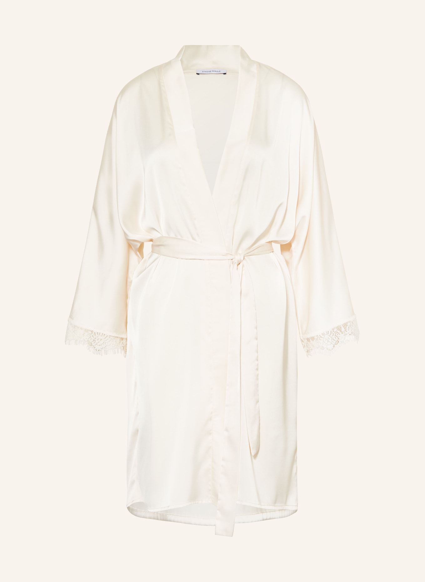 SIMONE PÉRÈLE Women’s kimono SATIN SECRETS in satin, Color: ECRU (Image 1)