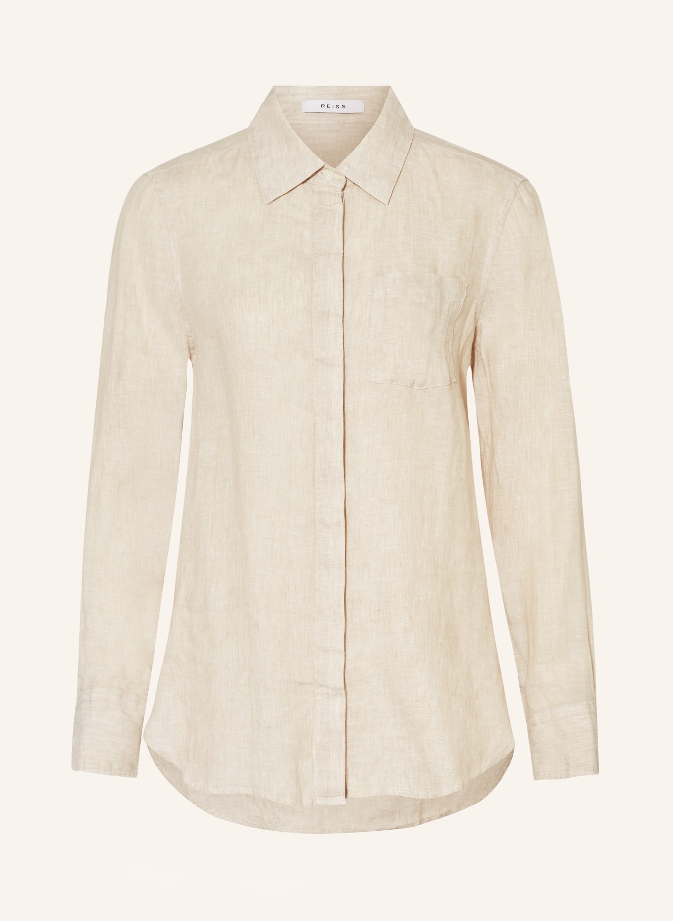 REISS Shirt blouse BELLE made of linen, Color: CREAM (Image 1)