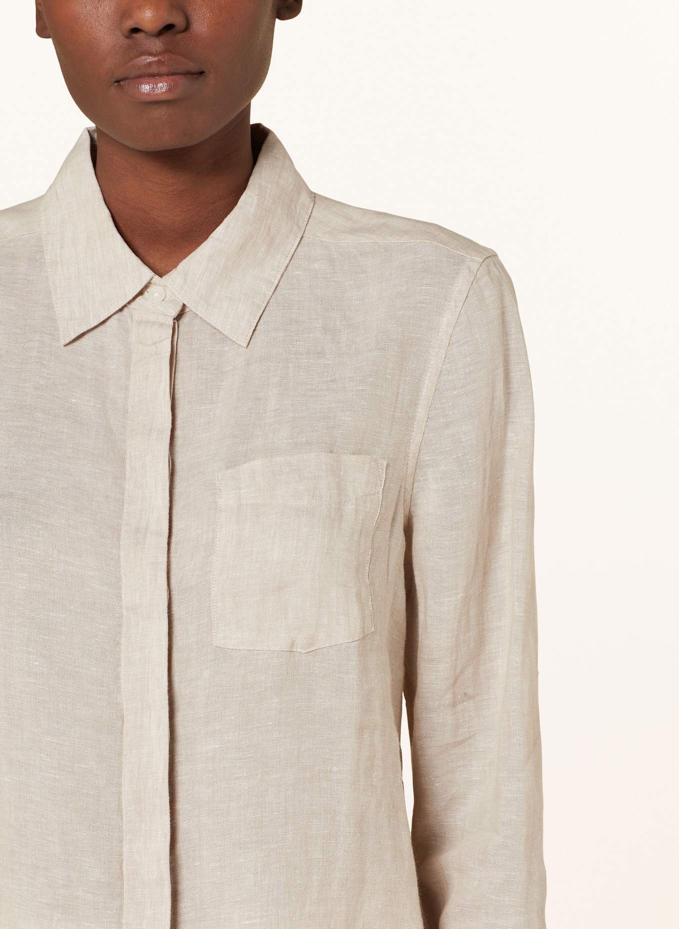 REISS Shirt blouse BELLE made of linen, Color: CREAM (Image 4)