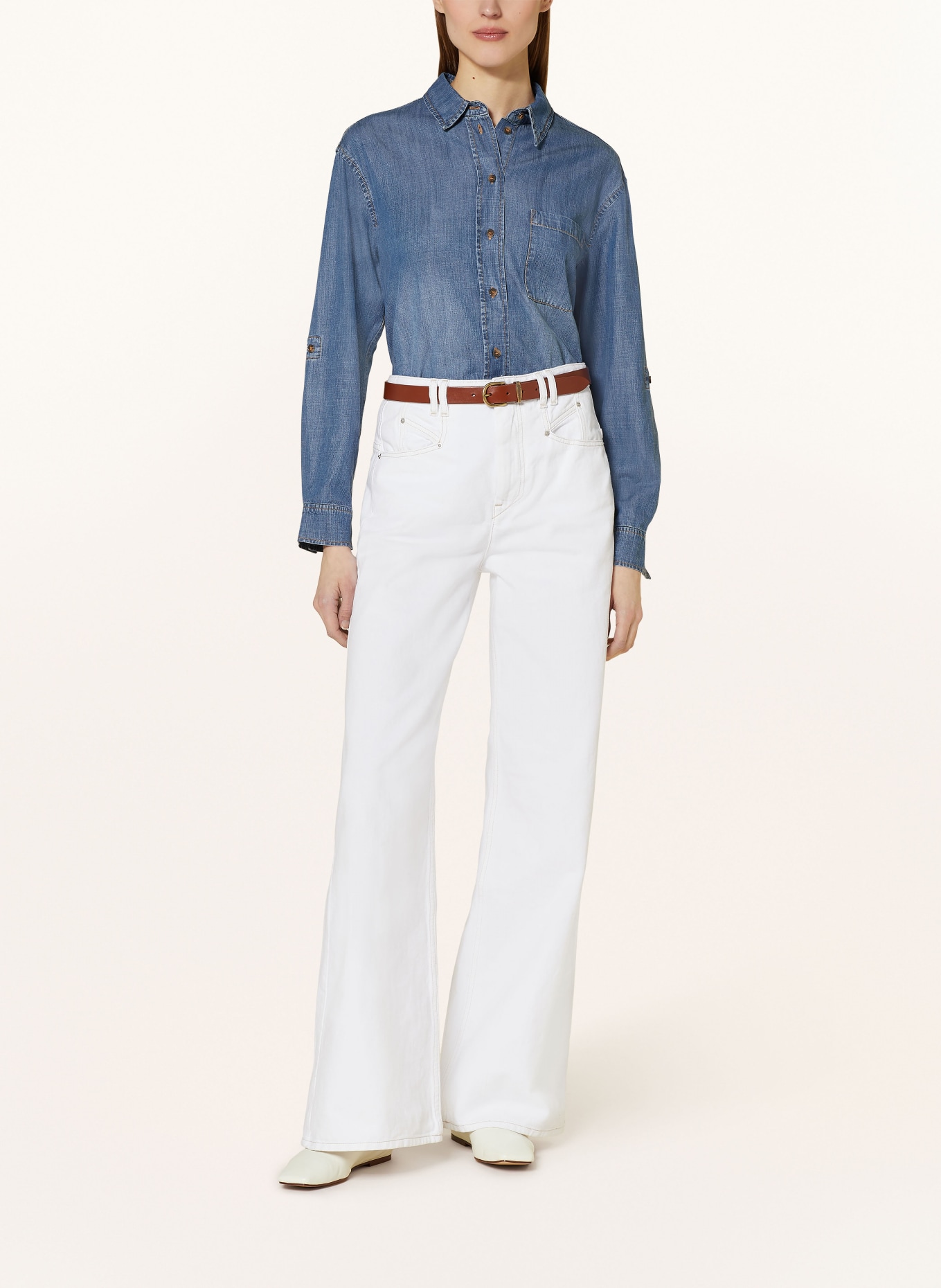 REISS Shirt blouse CARTER in denim look, Color: BLUE (Image 2)