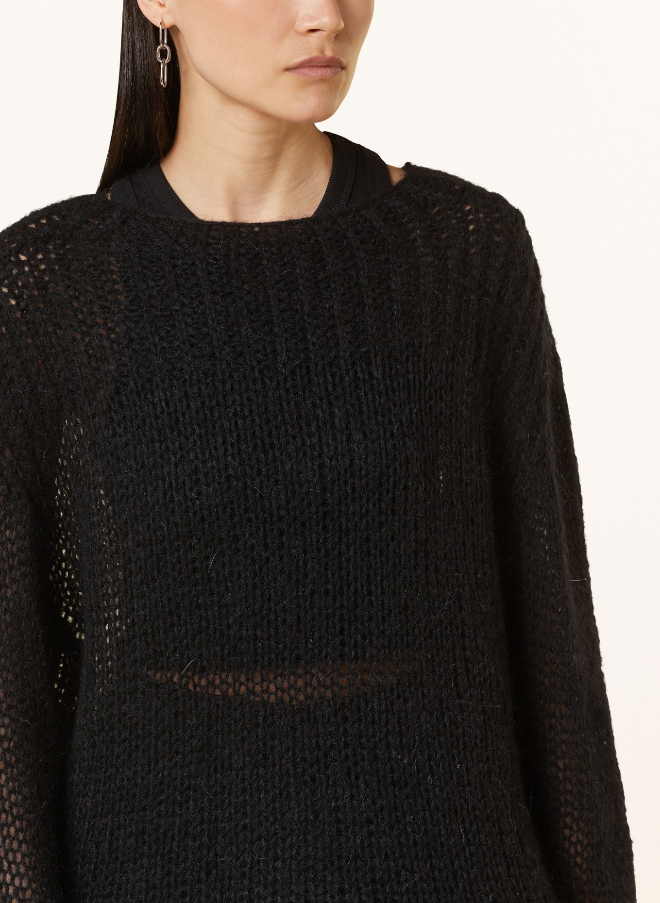 black palms Sweater STEPHL with alpaca: BLACK