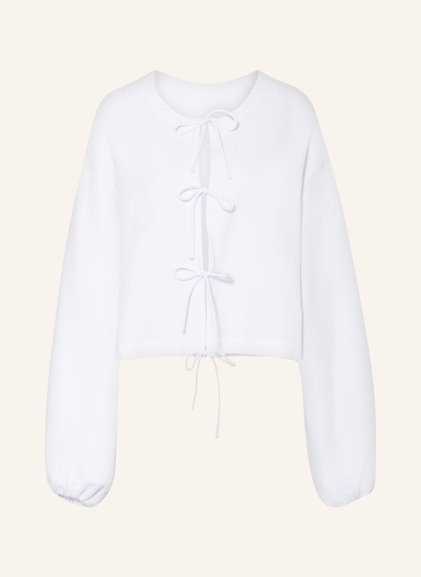 black palms Muslin blouse ZUSIE, Color: WHITE (Image 1)