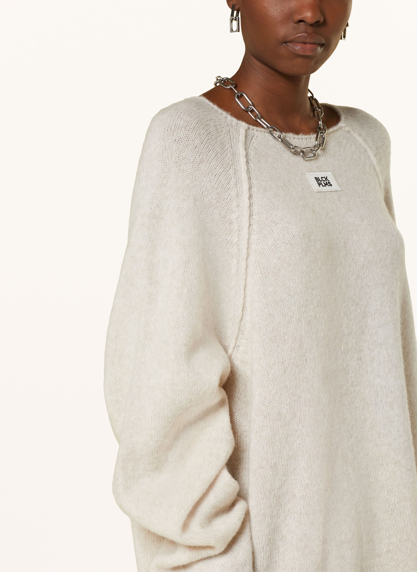 black palms Oversized sweater MAEXIN, Color: CREAM (Image 4)